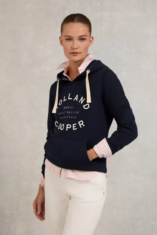 Varsity Hoodie (Ink Navy) made by Holland Cooper