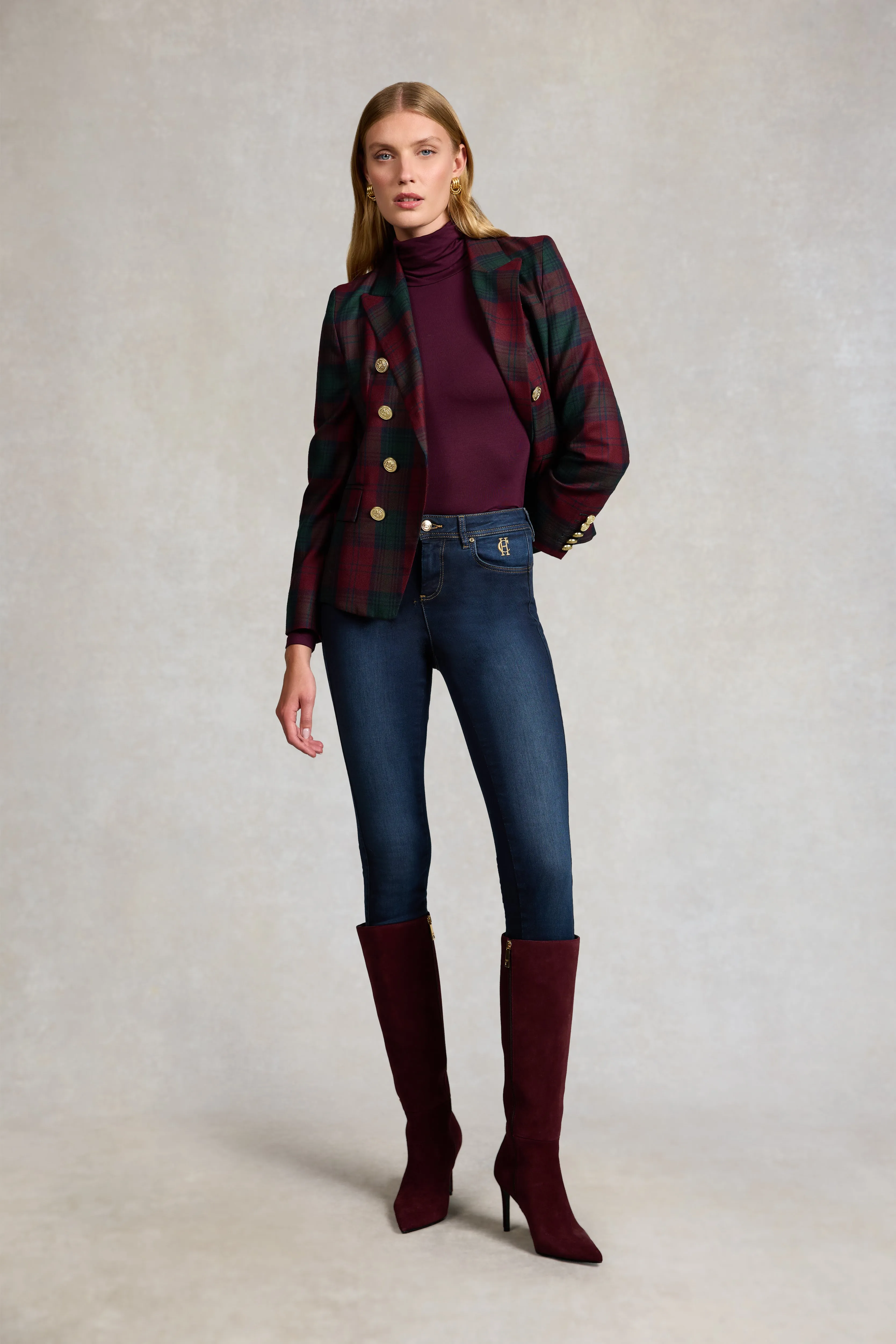 Knightsbridge Blazer (Mulberry Tartan) sold by Holland Cooper product image thumbnail 3