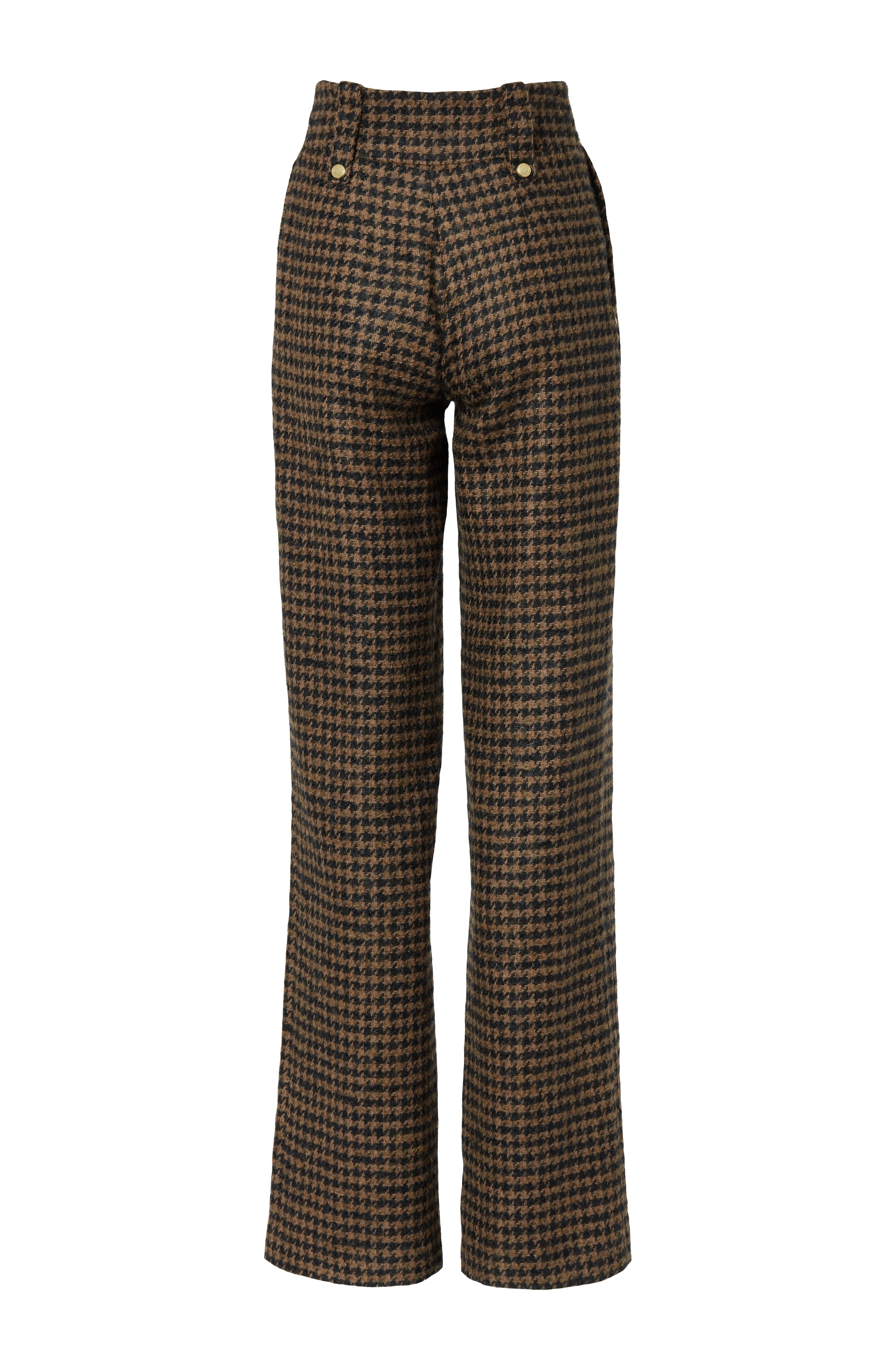 High Waisted Straight Trouser (Chocolate Houndstooth) sold by Holland Cooper product image thumbnail 5