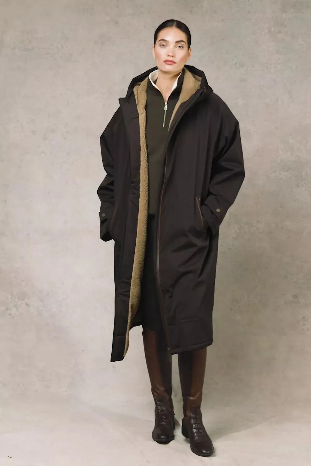 One-Size Waterproof Coat (Chocolate) sold by Holland Cooper product image thumbnail 5