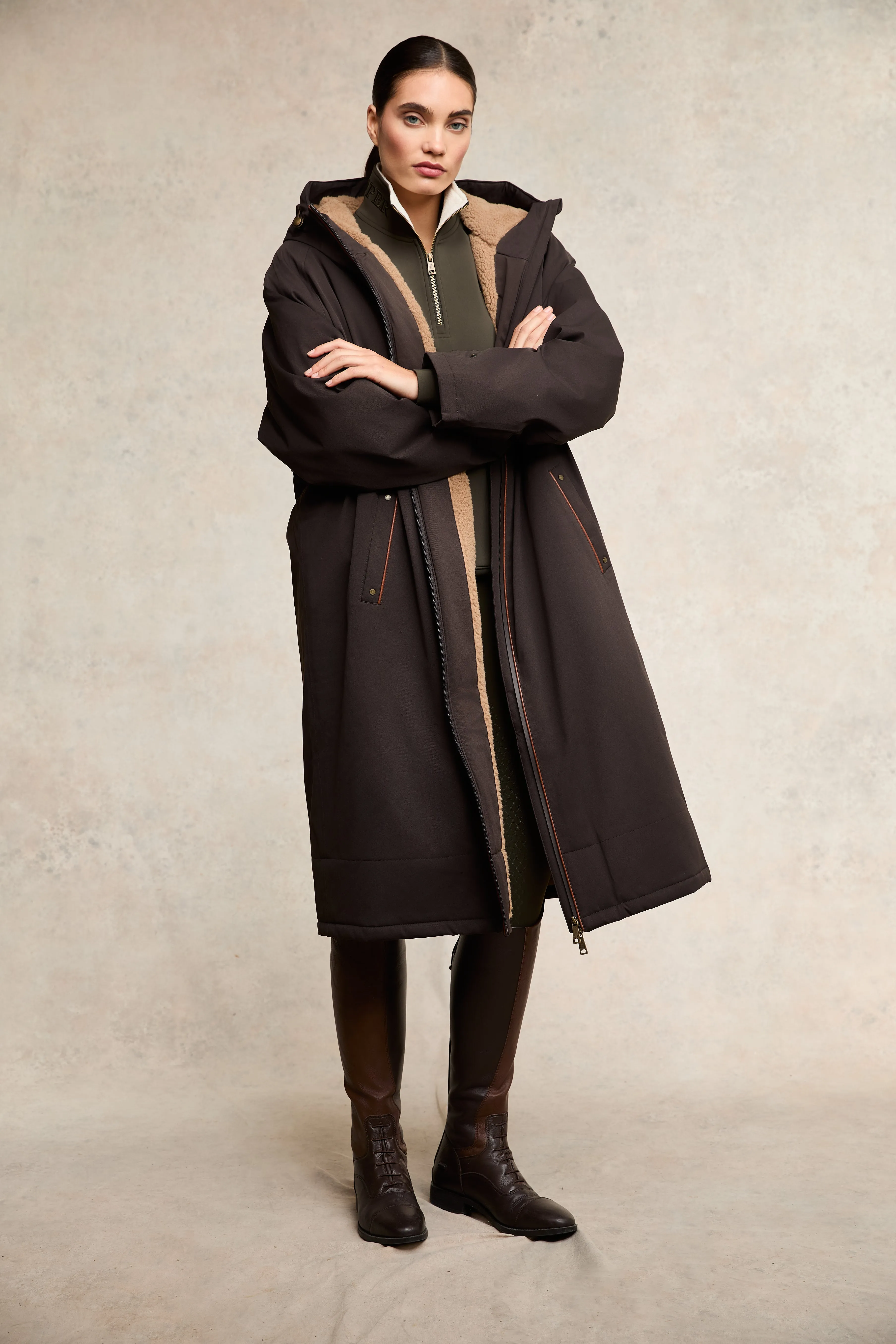 One-Size Waterproof Coat (Chocolate) sold by Holland Cooper product image thumbnail 2