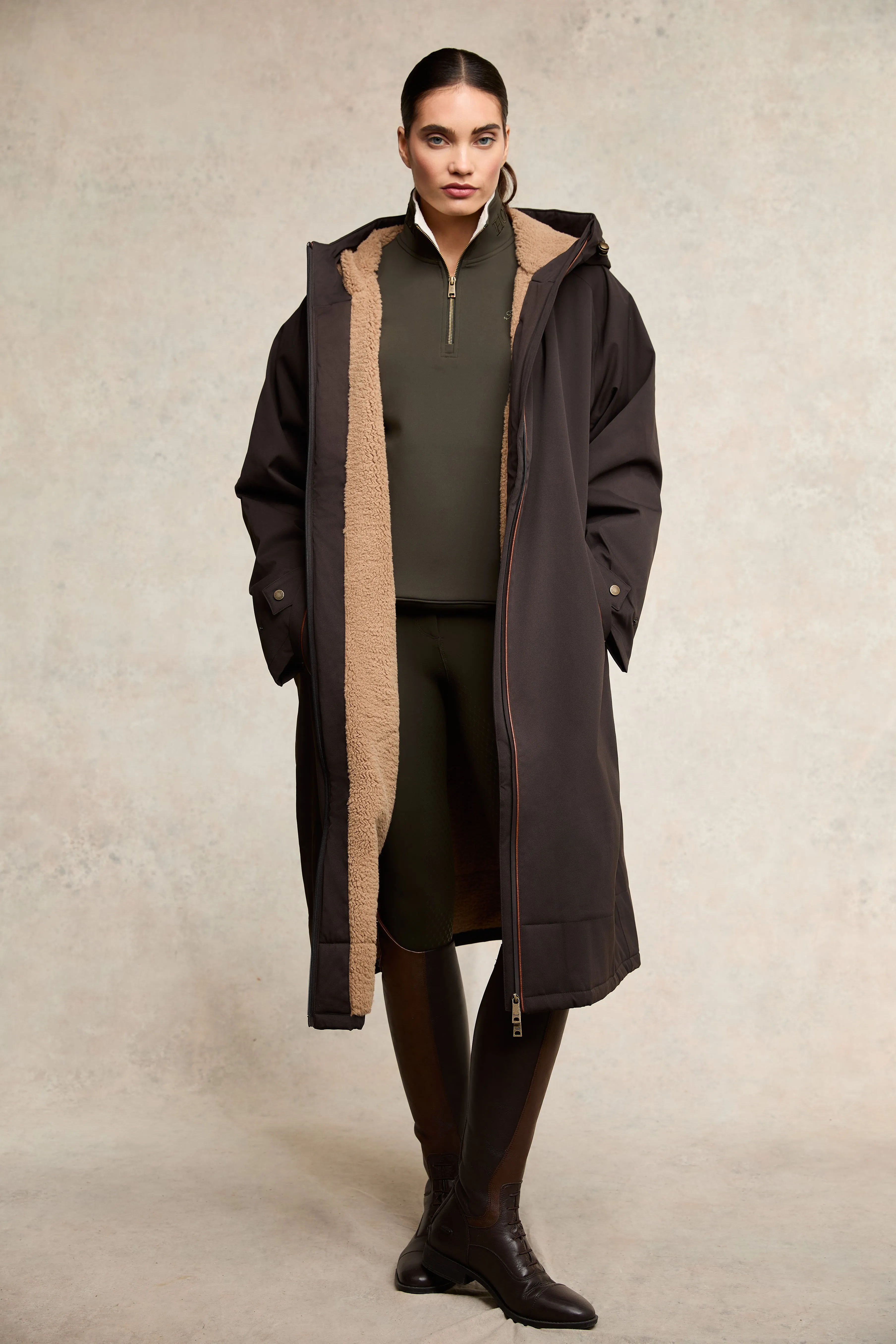 One-Size Waterproof Coat (Chocolate) sold by Holland Cooper