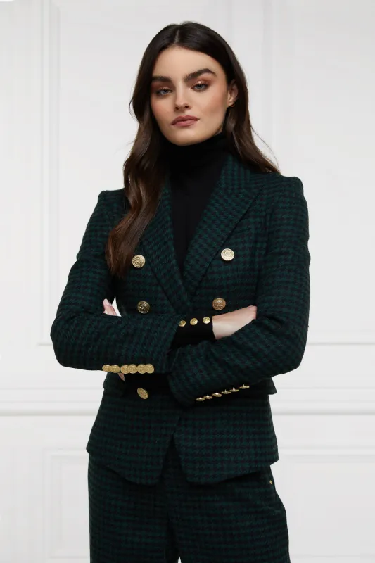 Knightsbridge Blazer (Emerald Houndstooth) made by Holland Cooper