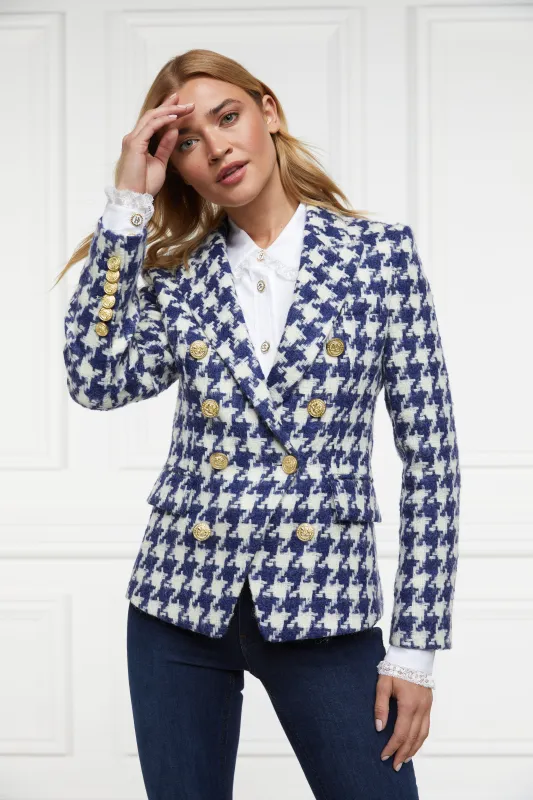Knightsbridge Blazer (Large Scale Navy Houndstooth) made by Holland Cooper