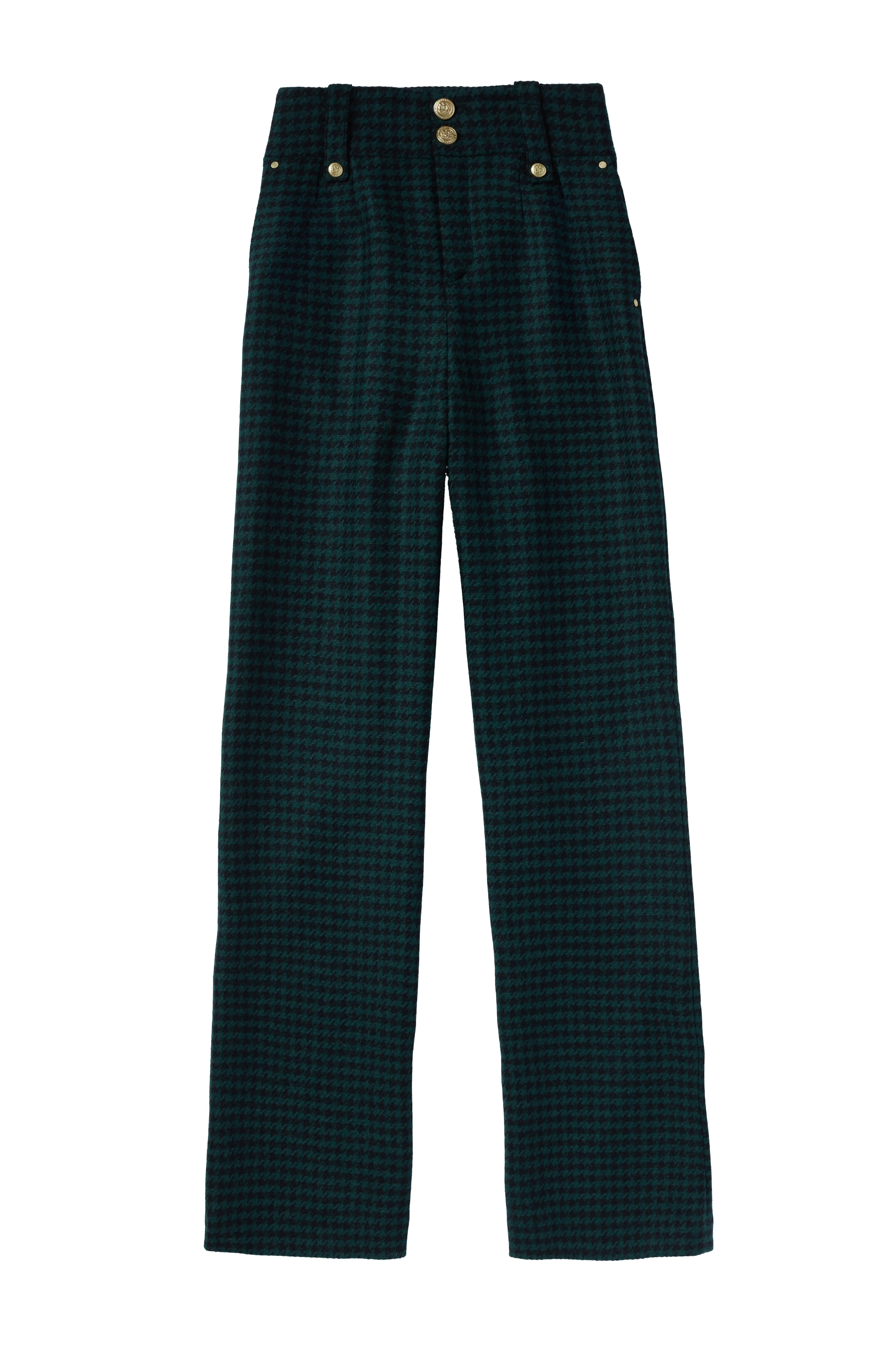 High Waisted Straight Trouser (Emerald Houndstooth) sold by Holland Cooper product image thumbnail 4