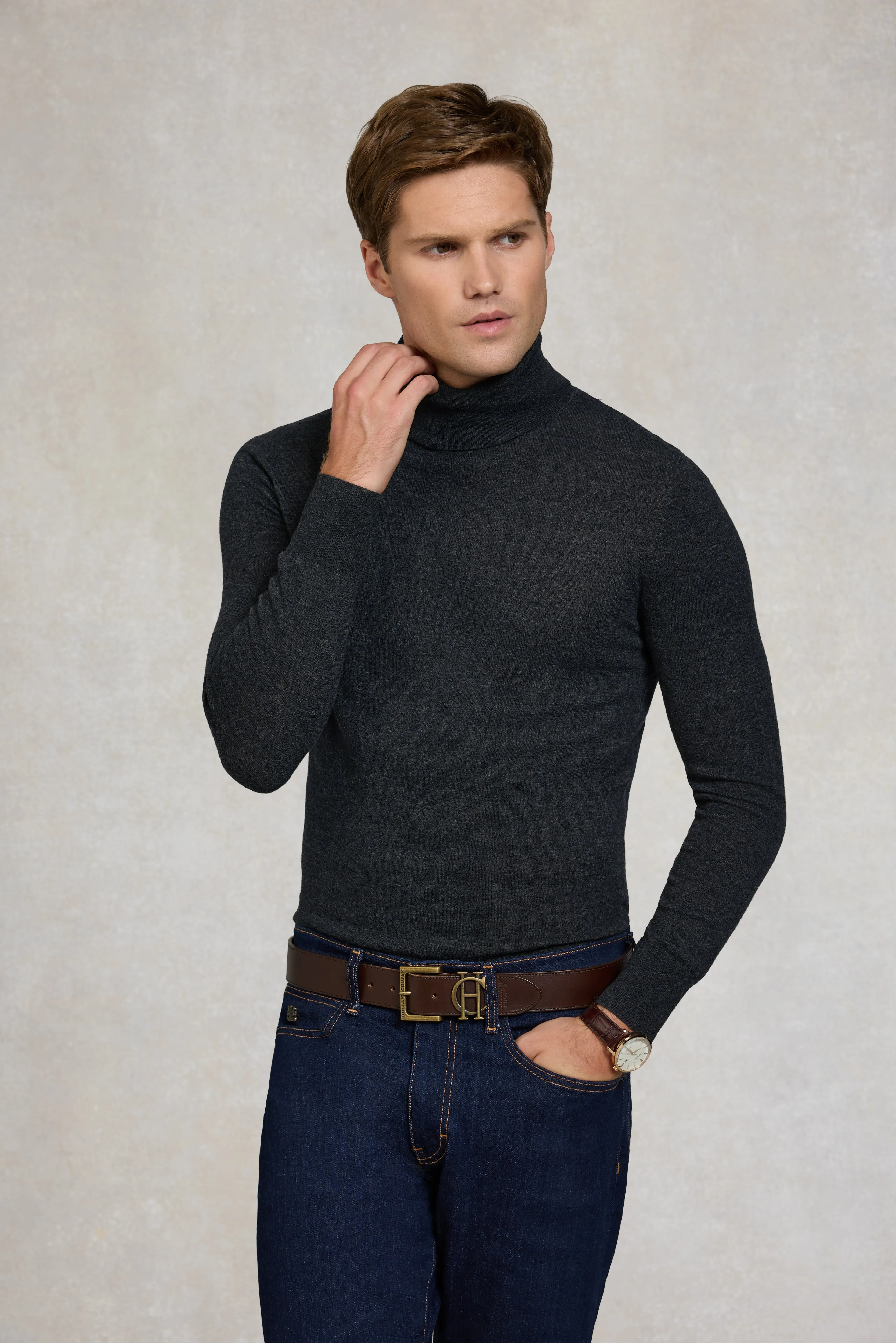 Fine Roll Neck Knit (Charcoal) sold by Holland Cooper product image thumbnail 2