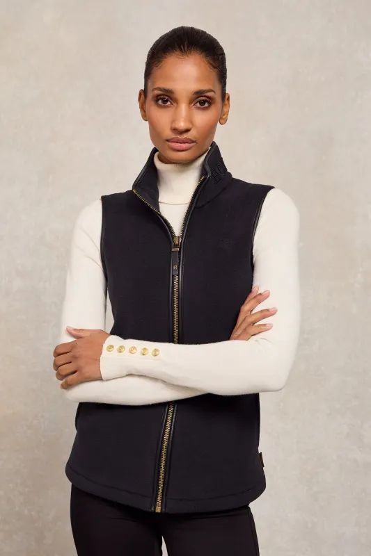 Country Fleece Gilet (Black) sold by Holland Cooper