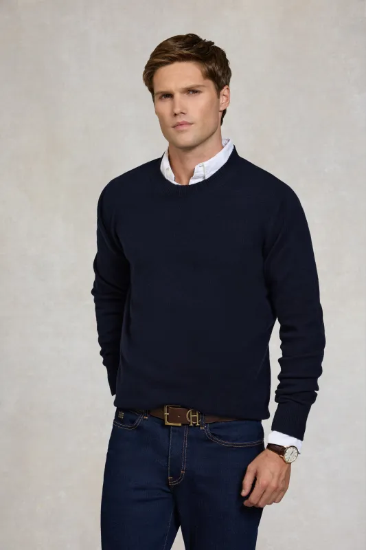 Byron Crew Neck Knit (Navy) made by Holland Cooper