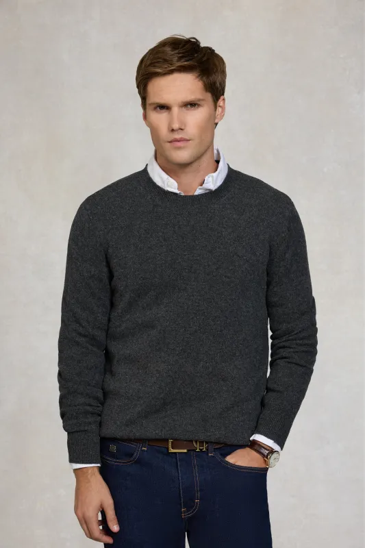 Byron Crew Neck Knit (Charcoal) sold by Holland Cooper