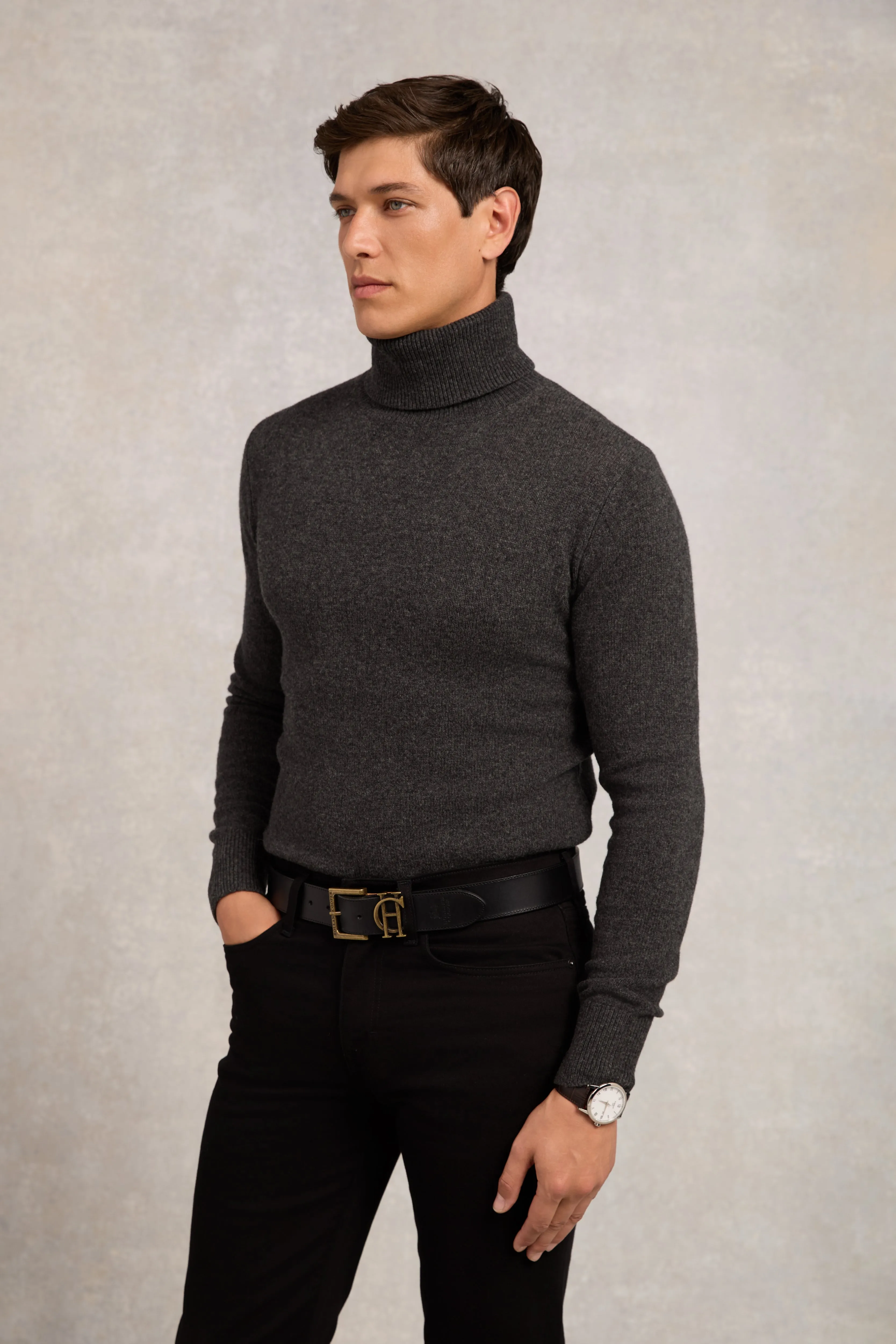 Byron Roll Neck Knit (Charcoal) sold by Holland Cooper product image thumbnail 3