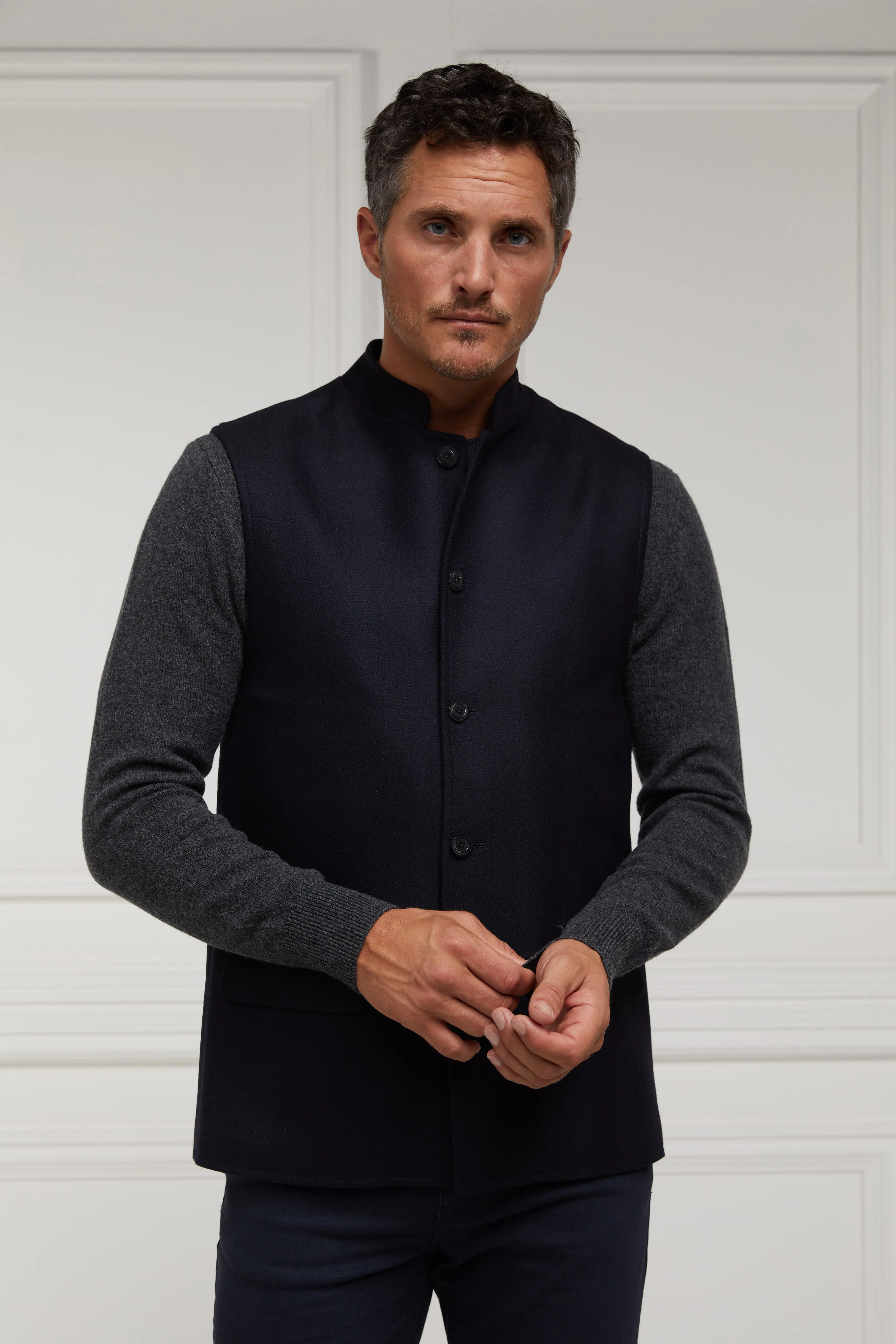 Nehru Gilet (Navy Loxley) sold by Holland Cooper product image thumbnail 2