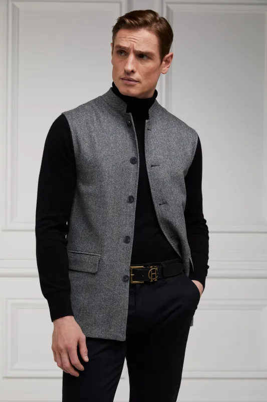 Nehru Gilet (Mono Herringbone) sold by Holland Cooper