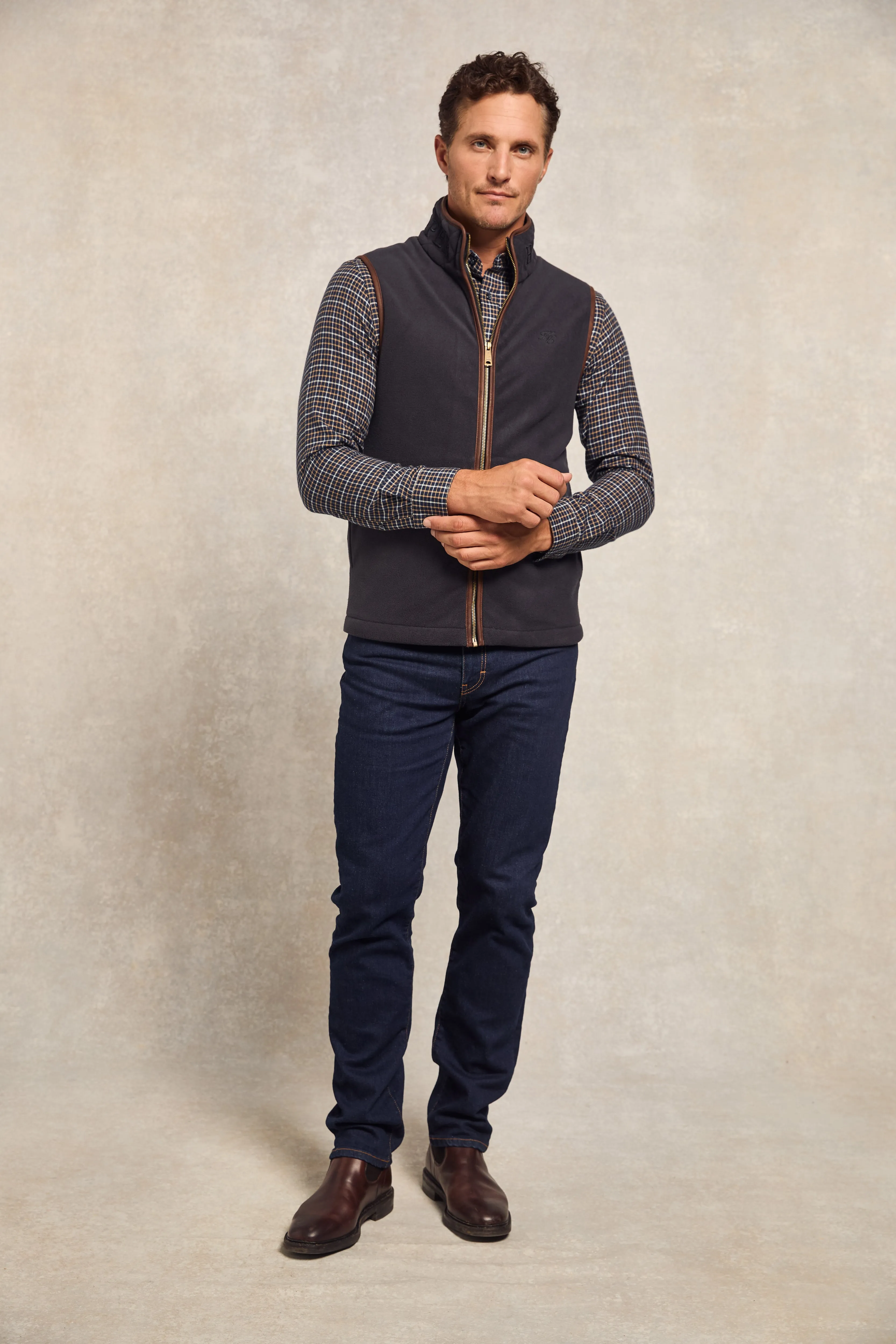 Men's Country Fleece Gilet (Ink Navy) sold by Holland Cooper product image thumbnail 2