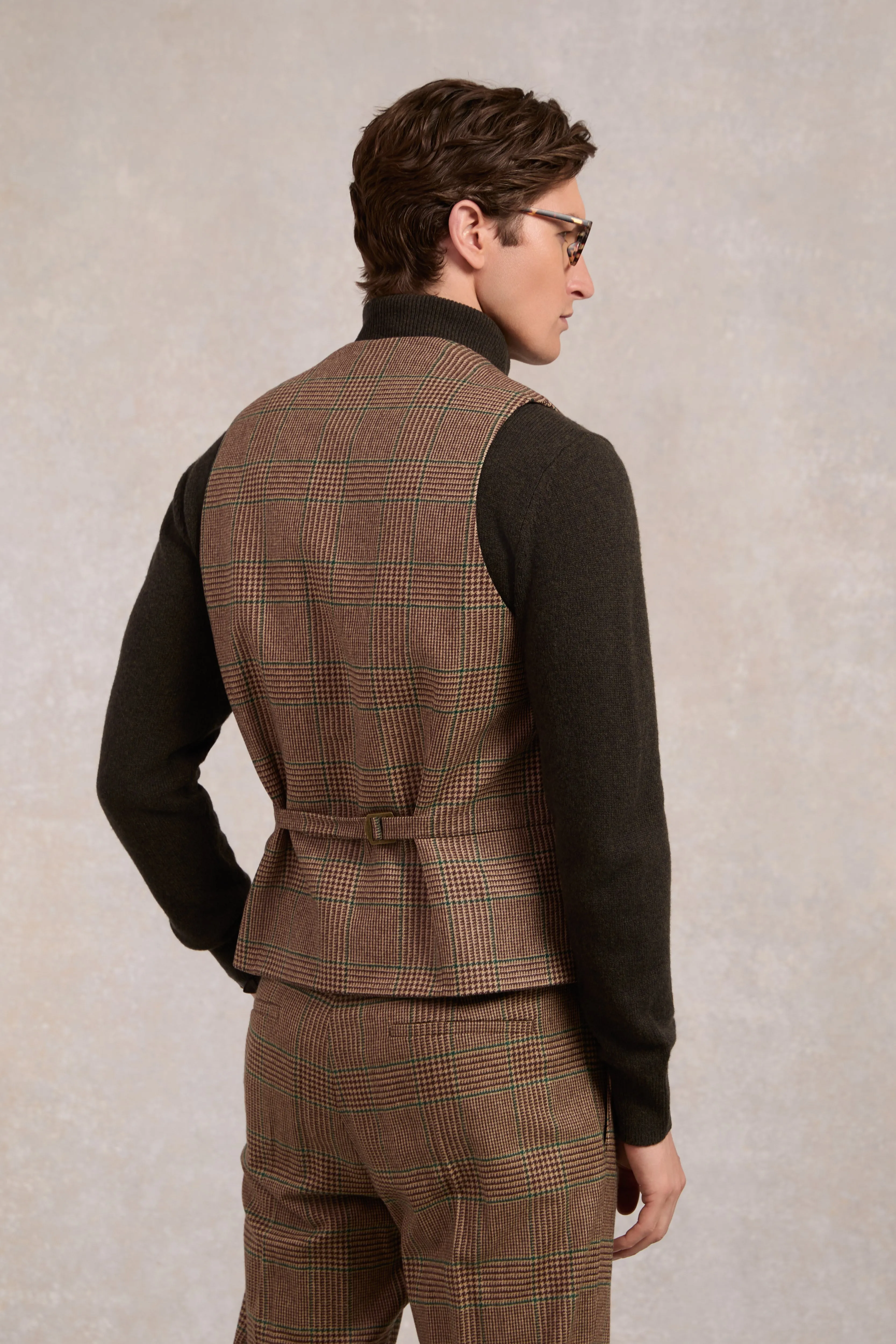 St James Waistcoat (Clarence Check Forest) sold by Holland Cooper product image thumbnail 5