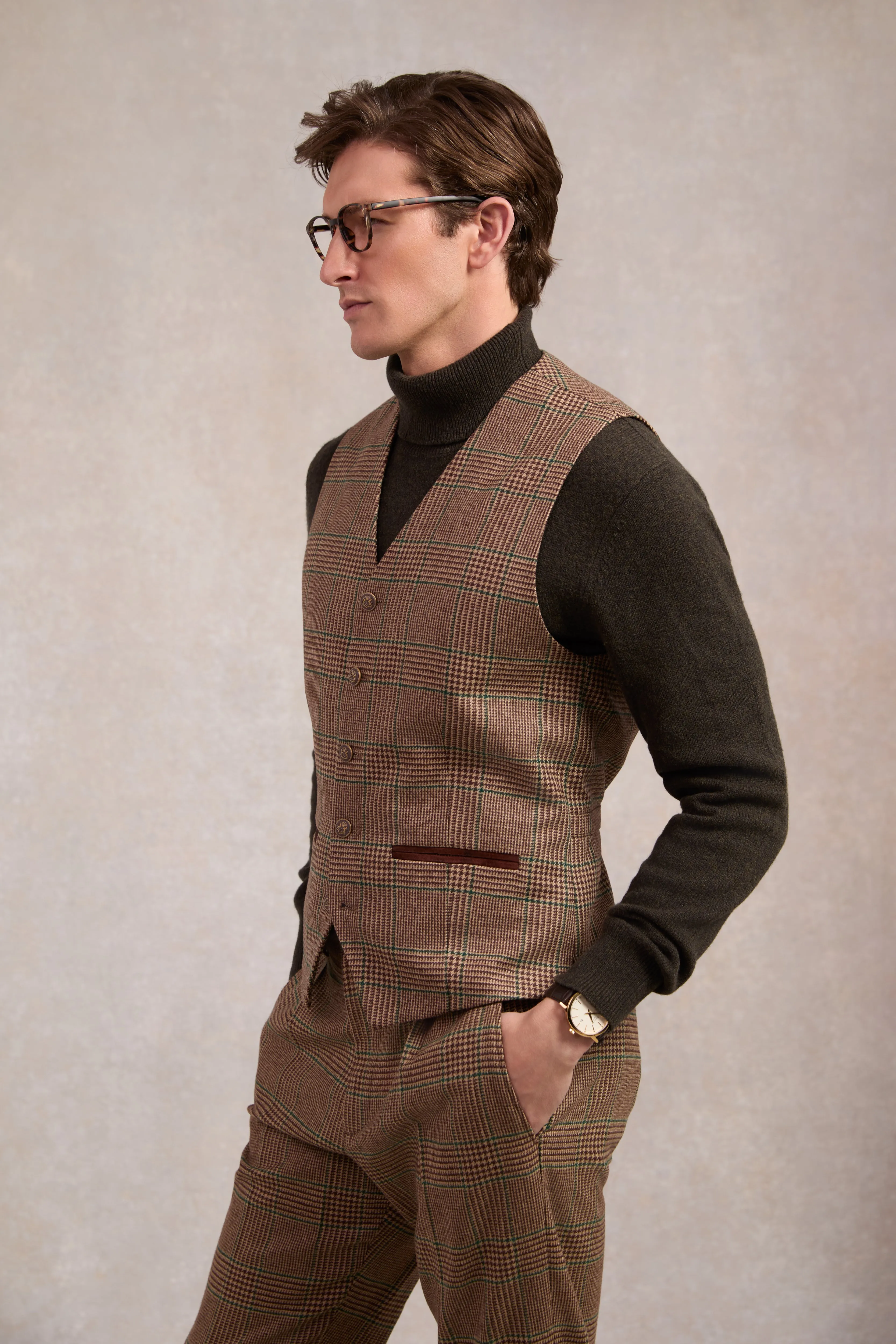 St James Waistcoat (Clarence Check Forest) sold by Holland Cooper product image thumbnail 3