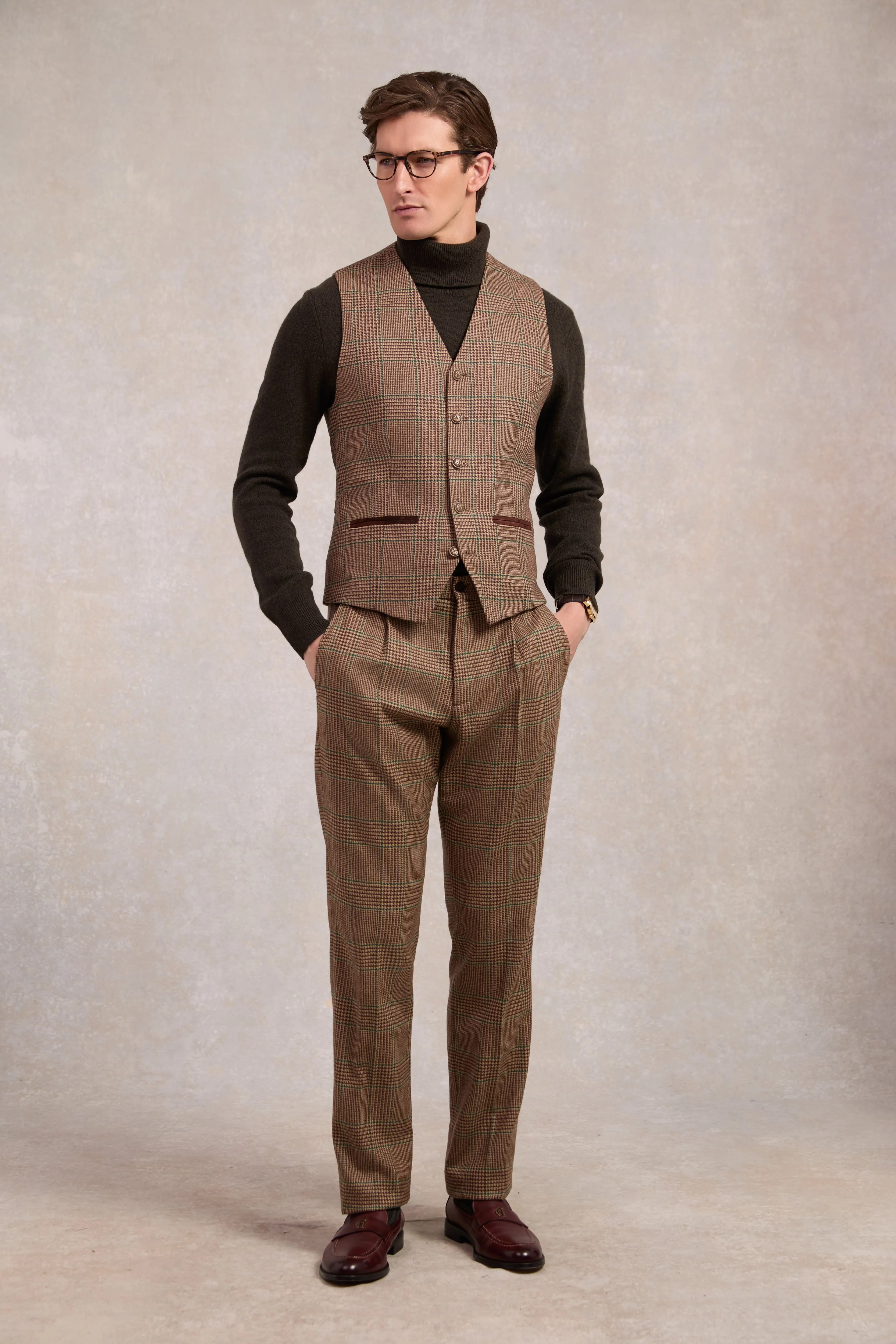 St James Waistcoat (Clarence Check Forest) sold by Holland Cooper product image thumbnail 2