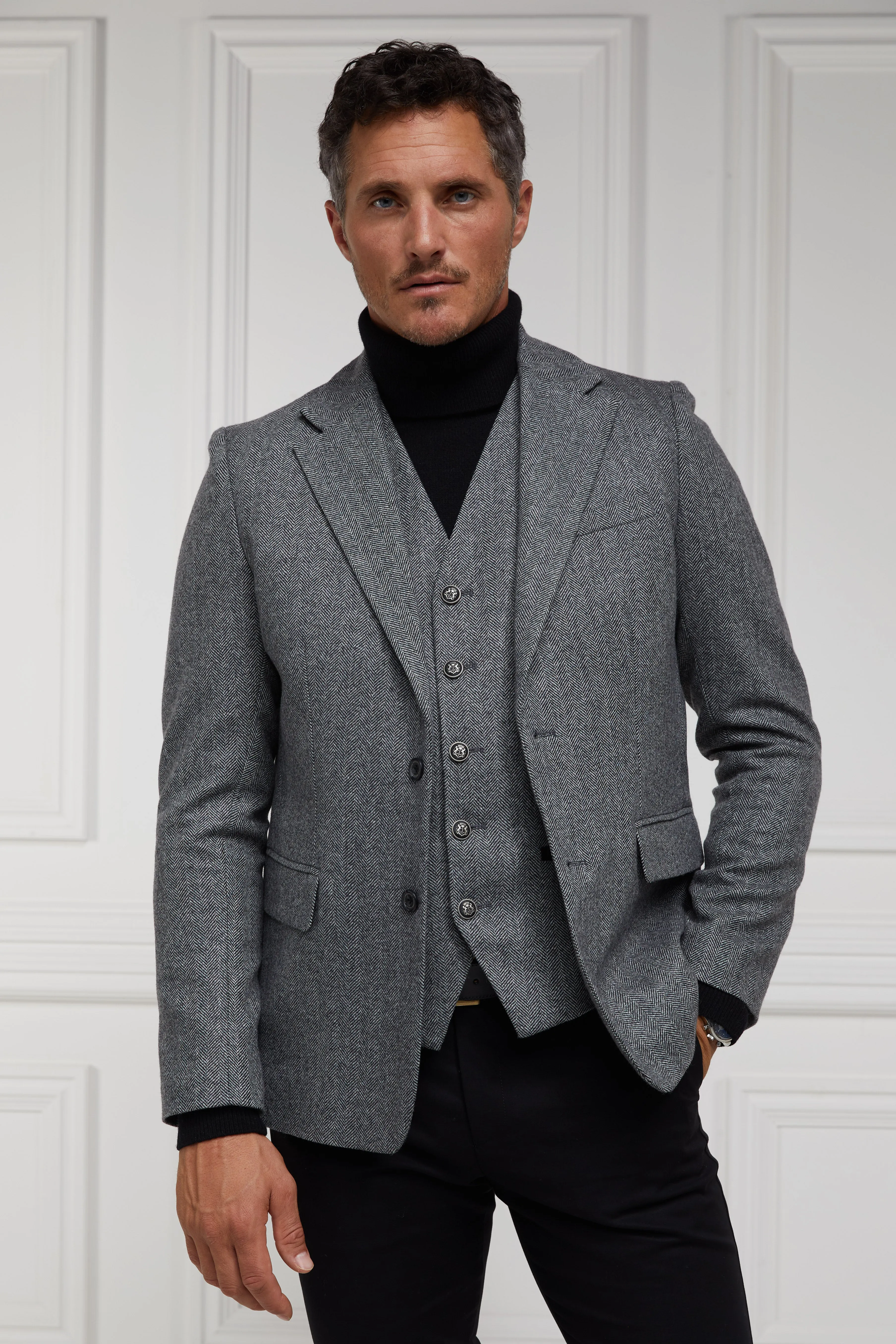 St James Waistcoat (Mono Herringbone) sold by Holland Cooper product image thumbnail 2