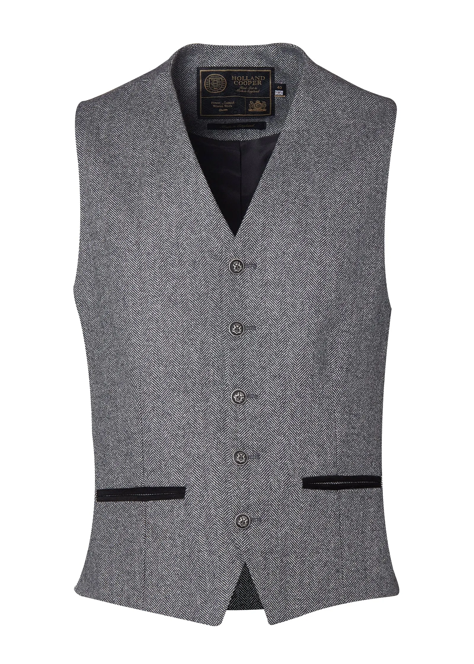 St James Waistcoat (Mono Herringbone) sold by Holland Cooper product image thumbnail 4