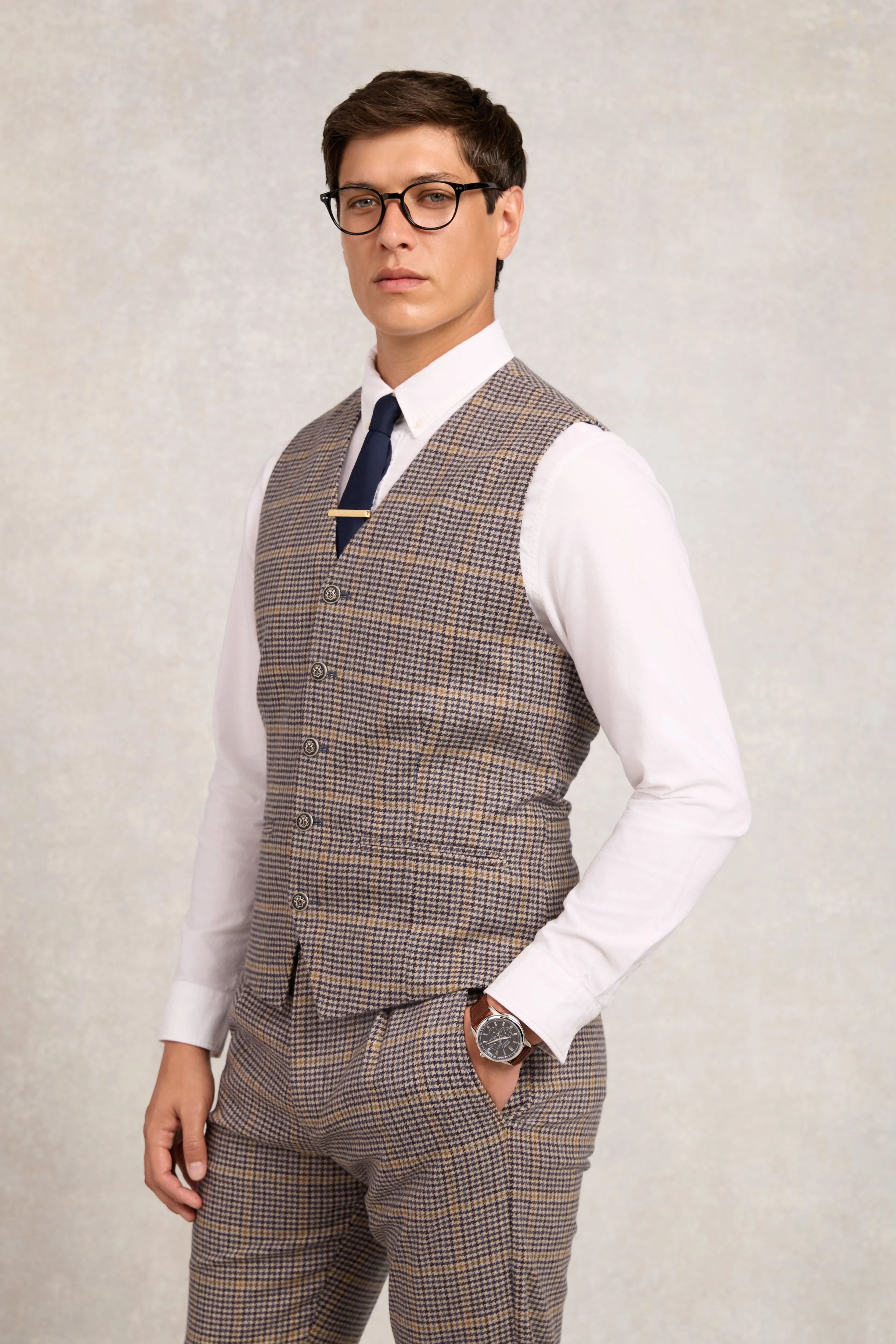 St James Waistcoat (Prince of Wales Navy) sold by Holland Cooper product image thumbnail 3
