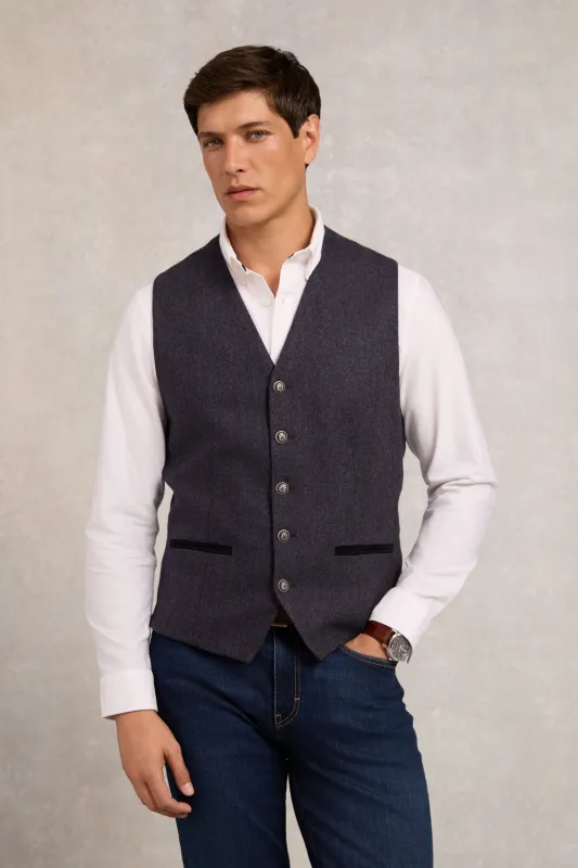 St James Waistcoat (Navy Duke) made by Holland Cooper