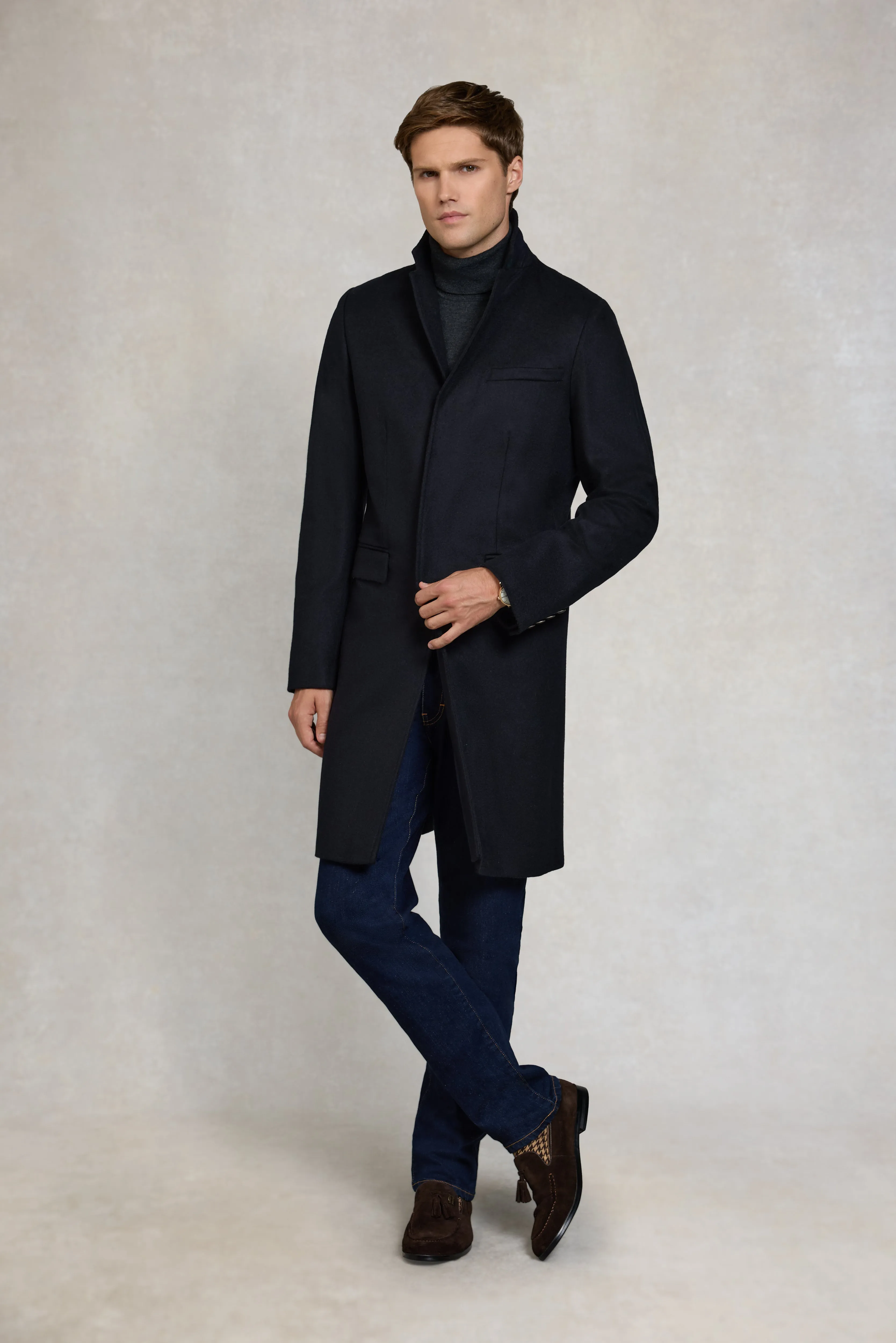 The Cheltenham Coat (Soft Navy) sold by Holland Cooper