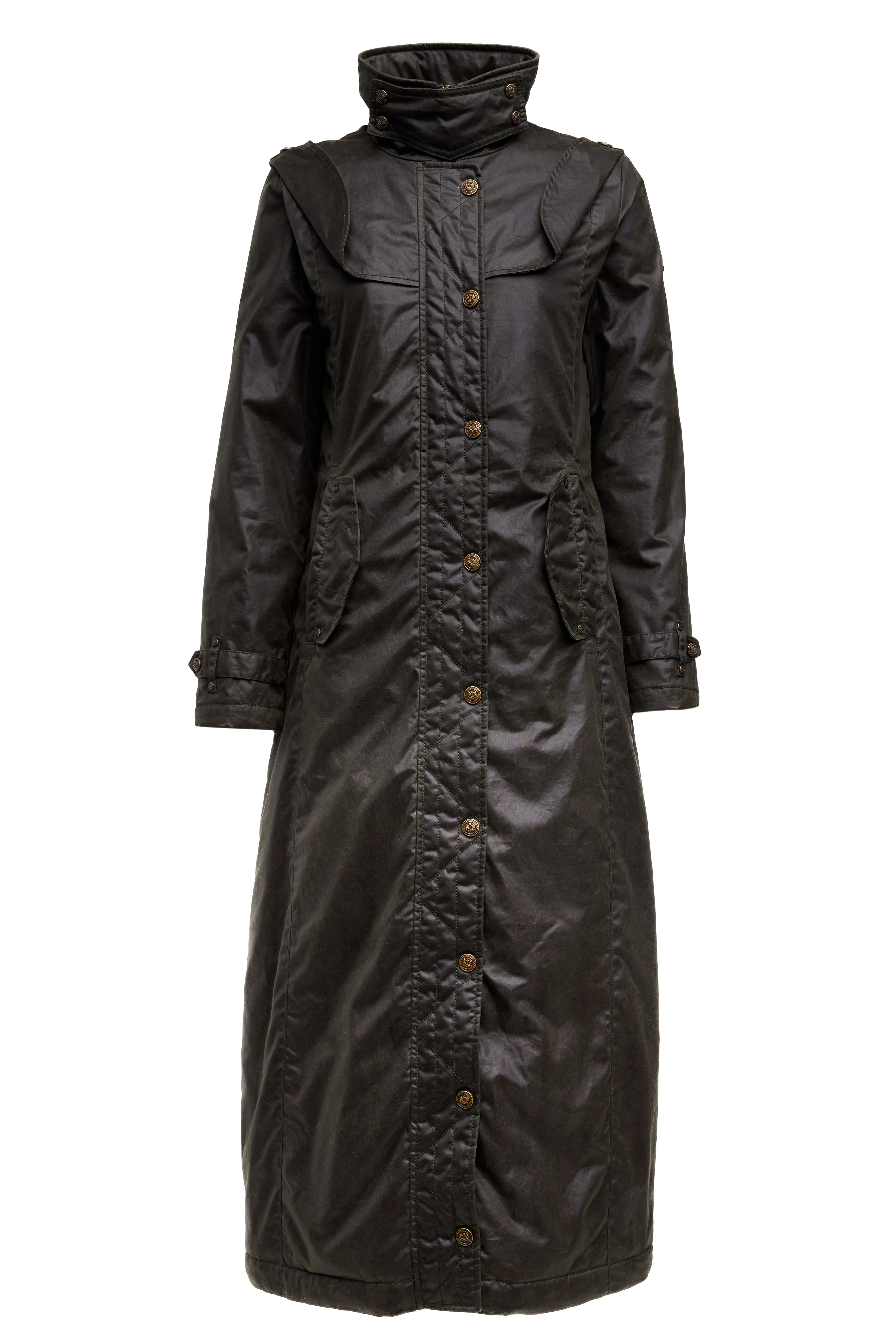 Merissa Wax Stockman Coat (Dark Olive) sold by Holland Cooper product image thumbnail 4