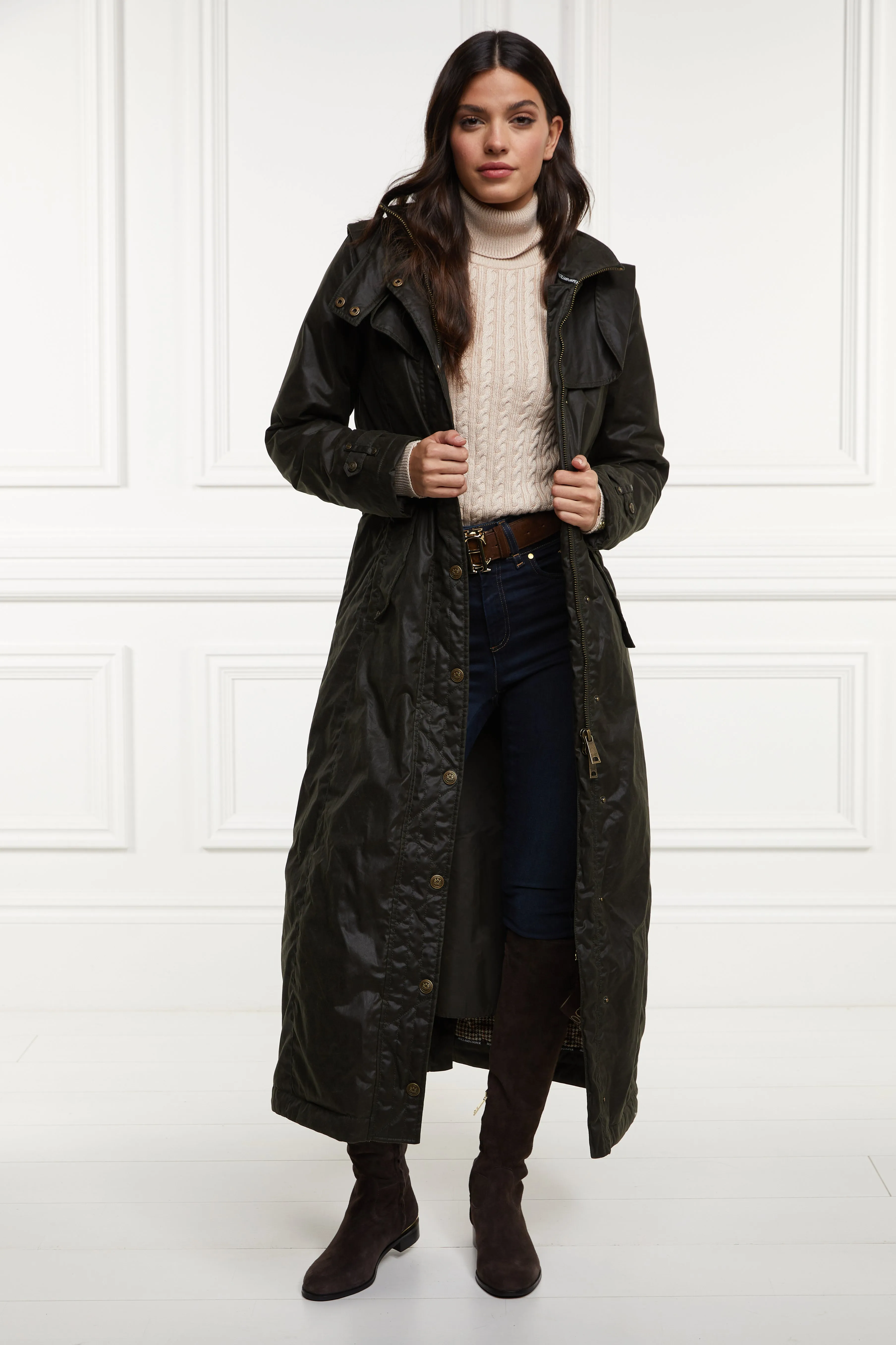 Merissa Wax Stockman Coat (Dark Olive) sold by Holland Cooper product image thumbnail 3