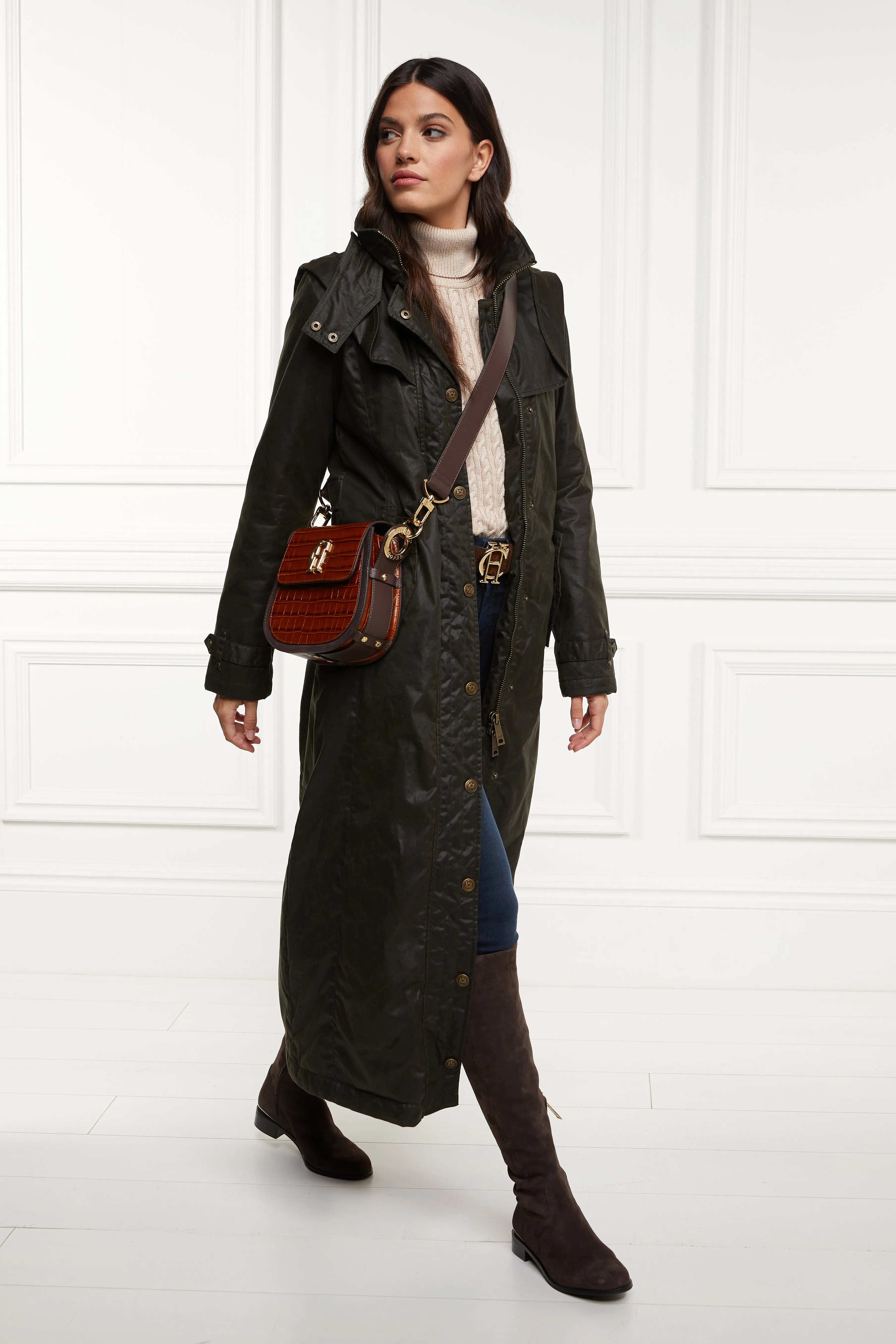 Merissa Wax Stockman Coat (Dark Olive) sold by Holland Cooper product image thumbnail 2