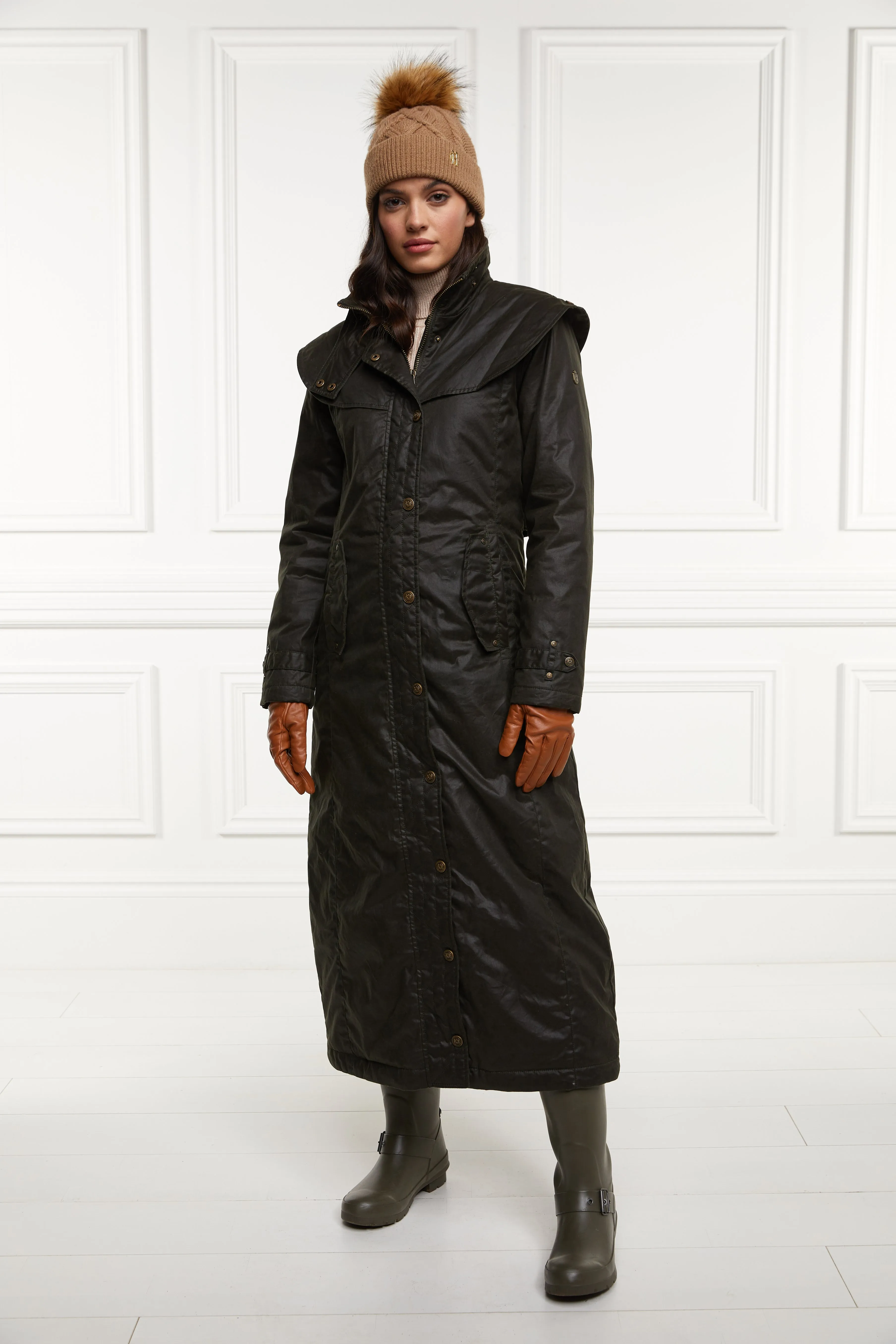 Merissa Wax Stockman Coat (Dark Olive) sold by Holland Cooper