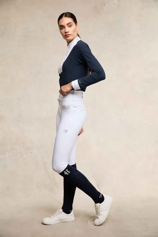 Premium Competition High Rise Breeches (White) sold by Holland Cooper