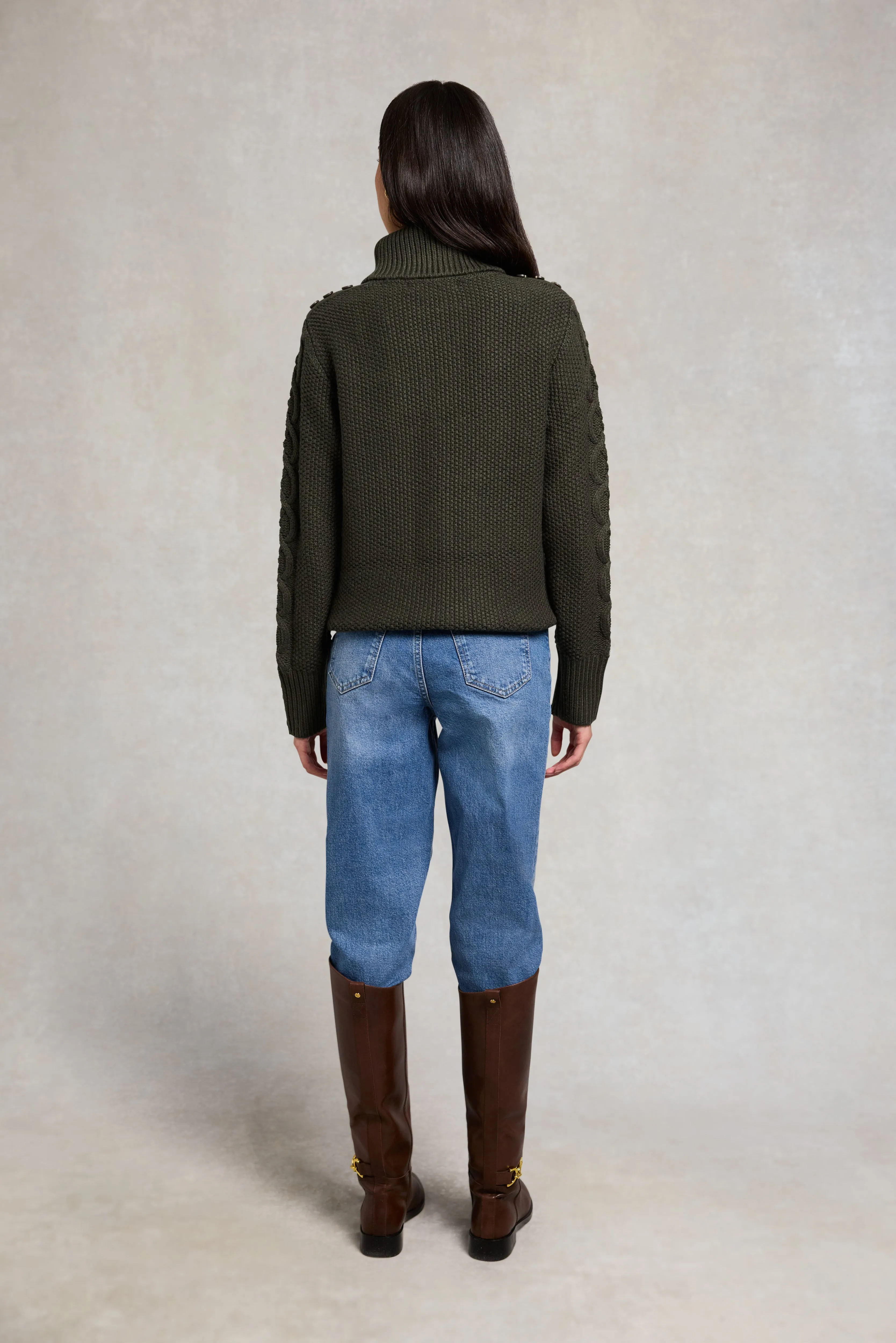 Cortina Roll Neck Knit (Fern Green) sold by Holland Cooper product image thumbnail 4
