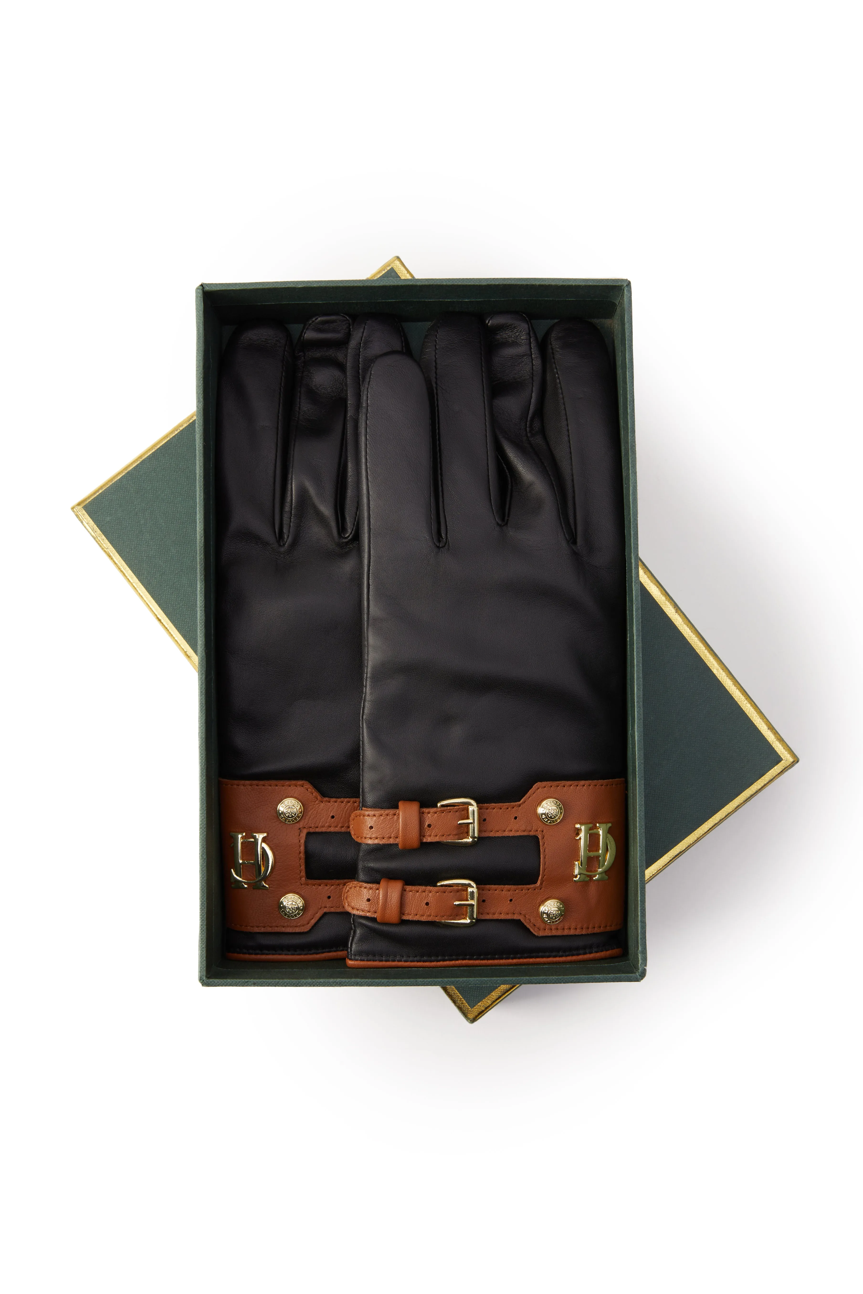 Contrast Leather Gloves (Black Tan) sold by Holland Cooper product image thumbnail 2