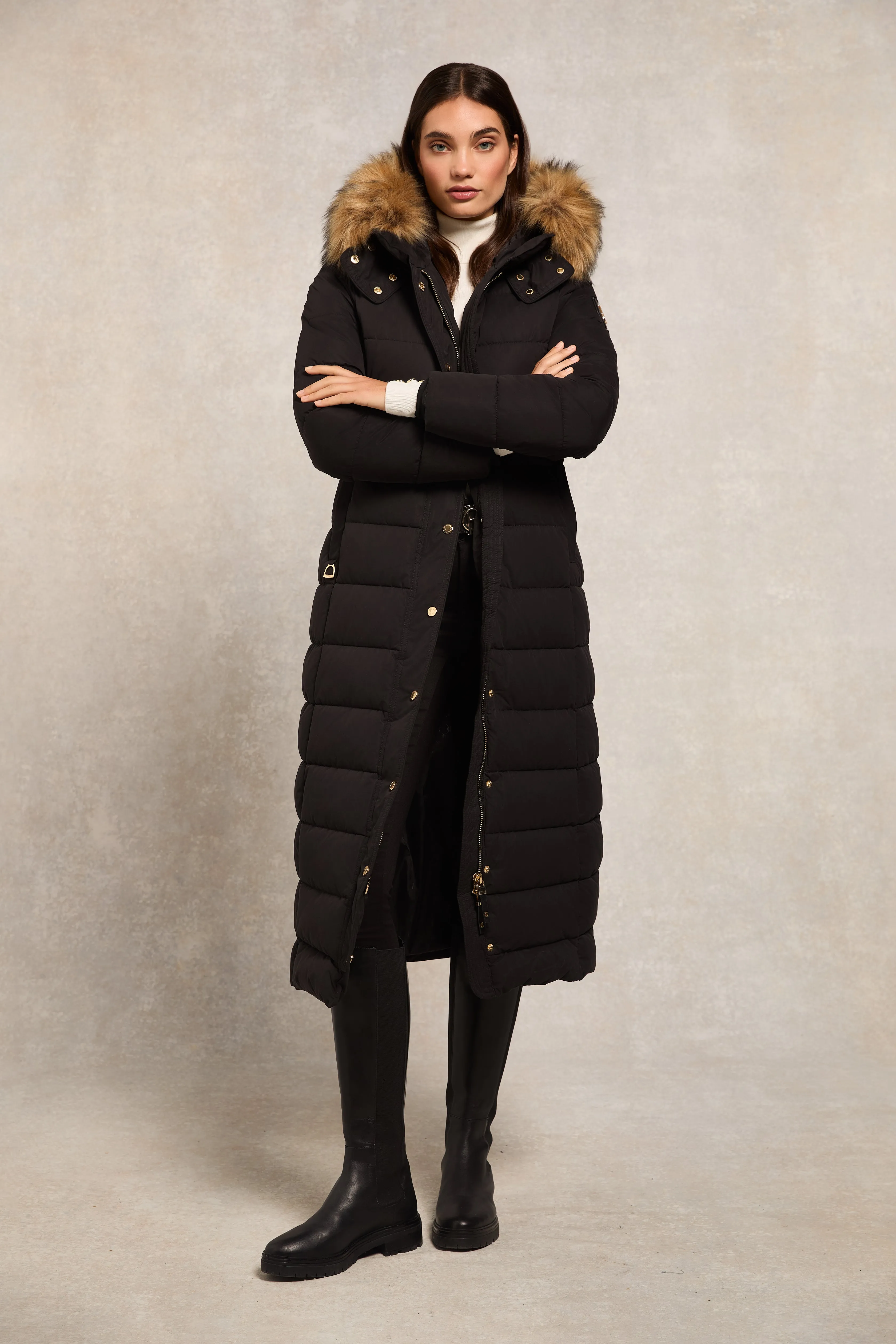 Stoneleigh Longline Coat (Black) sold by Holland Cooper product image thumbnail 3
