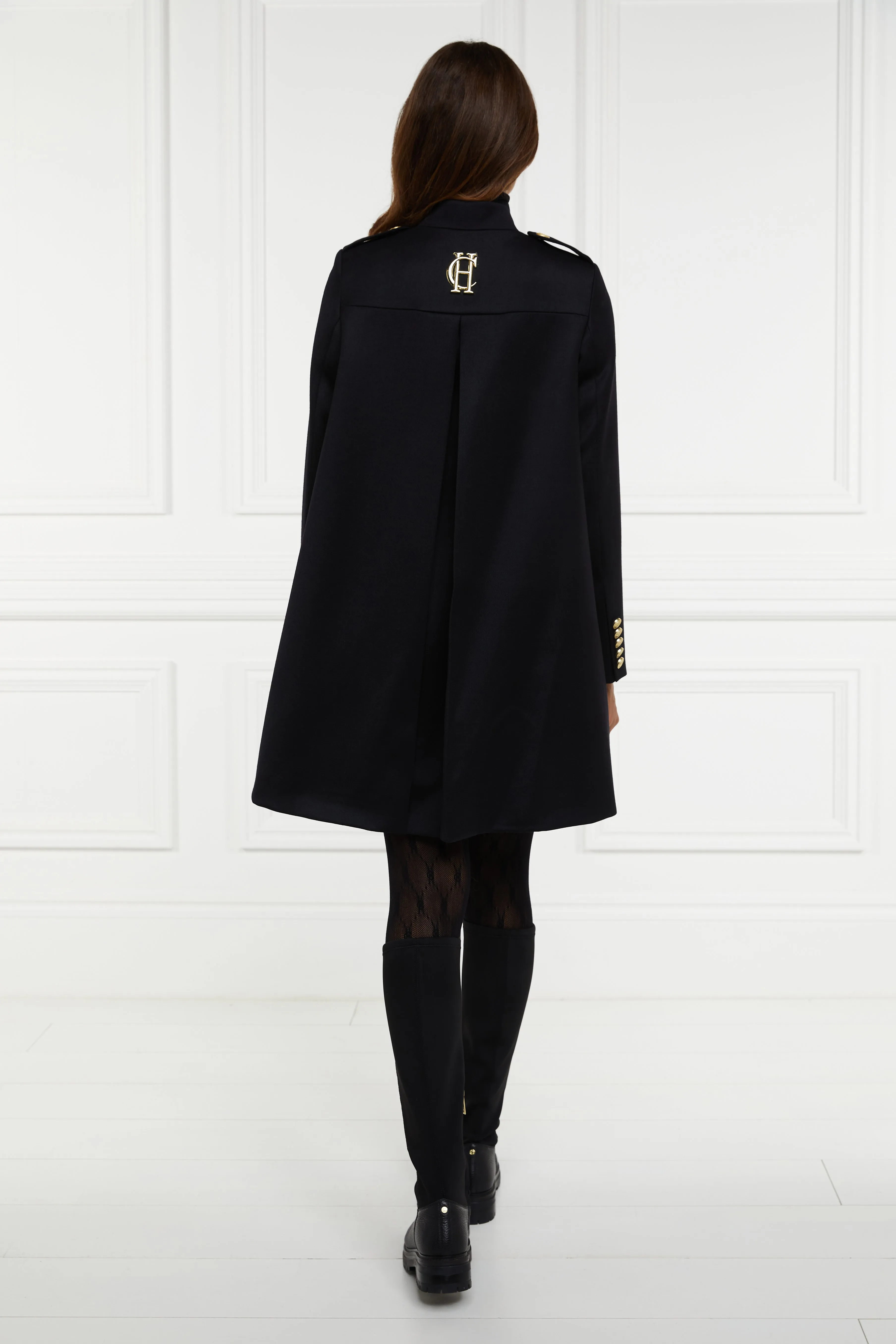 Highbury Cape Coat (Black Twill) sold by Holland Cooper product image thumbnail 4