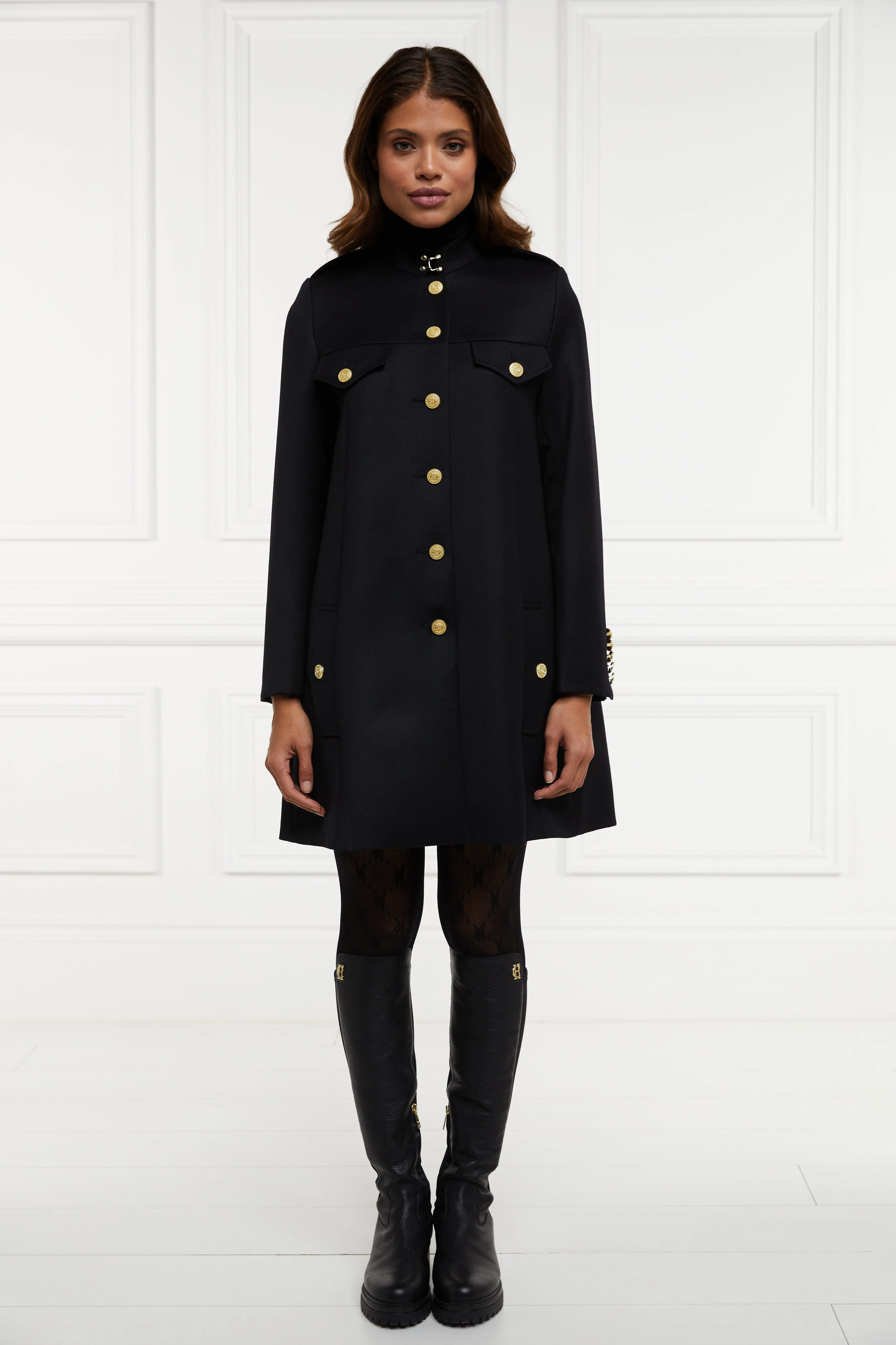 Highbury Cape Coat (Black Twill) sold by Holland Cooper product image thumbnail 3