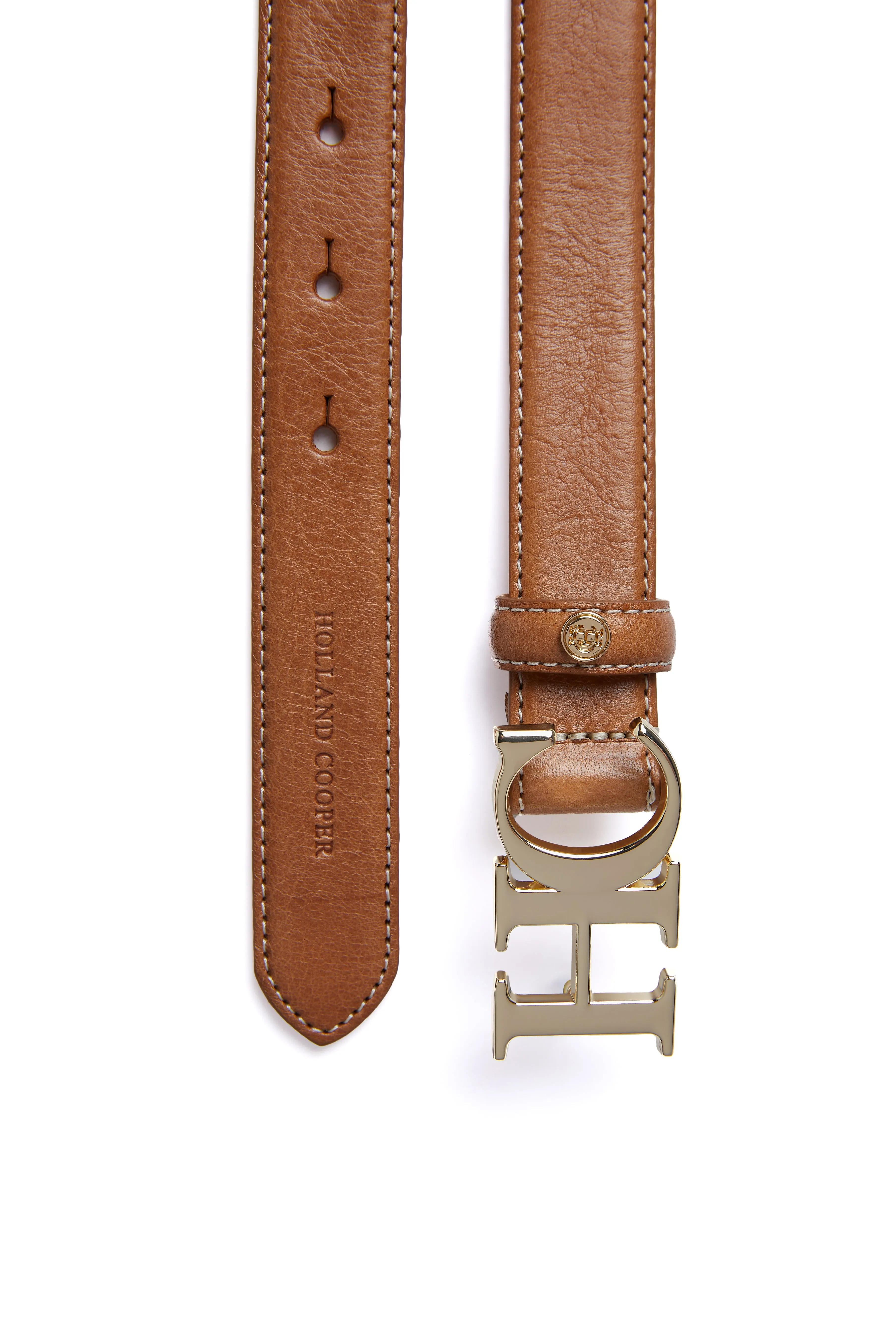 Atelier Slim Logo Belt (Tan Contrast) sold by Holland Cooper product image thumbnail 3