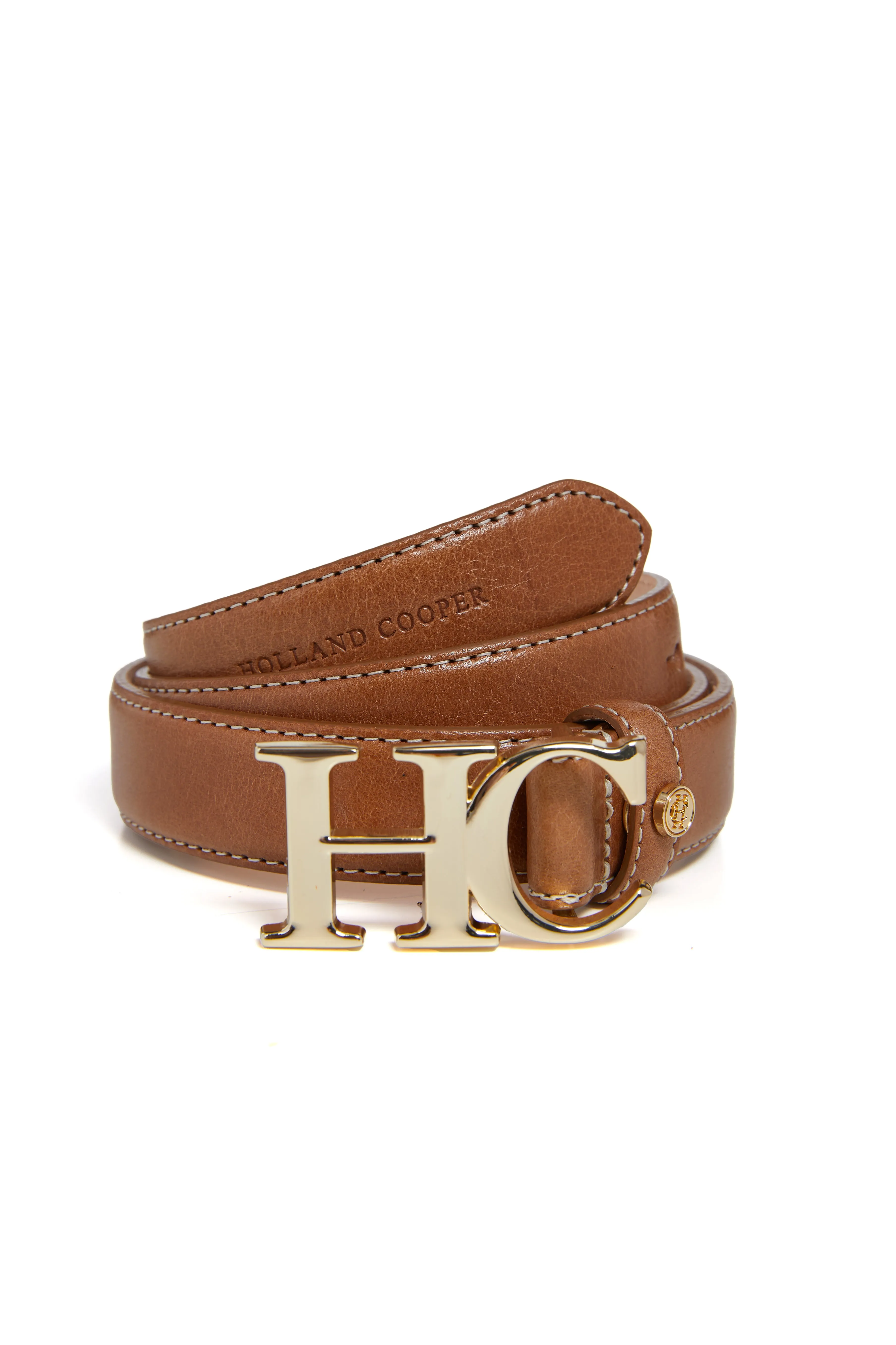 Atelier Slim Logo Belt (Tan Contrast) sold by Holland Cooper product image thumbnail 2