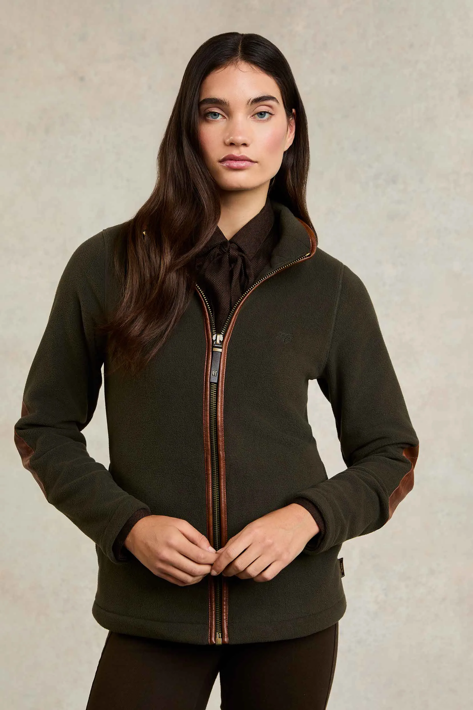 Country Fleece Jacket (Khaki) sold by Holland Cooper