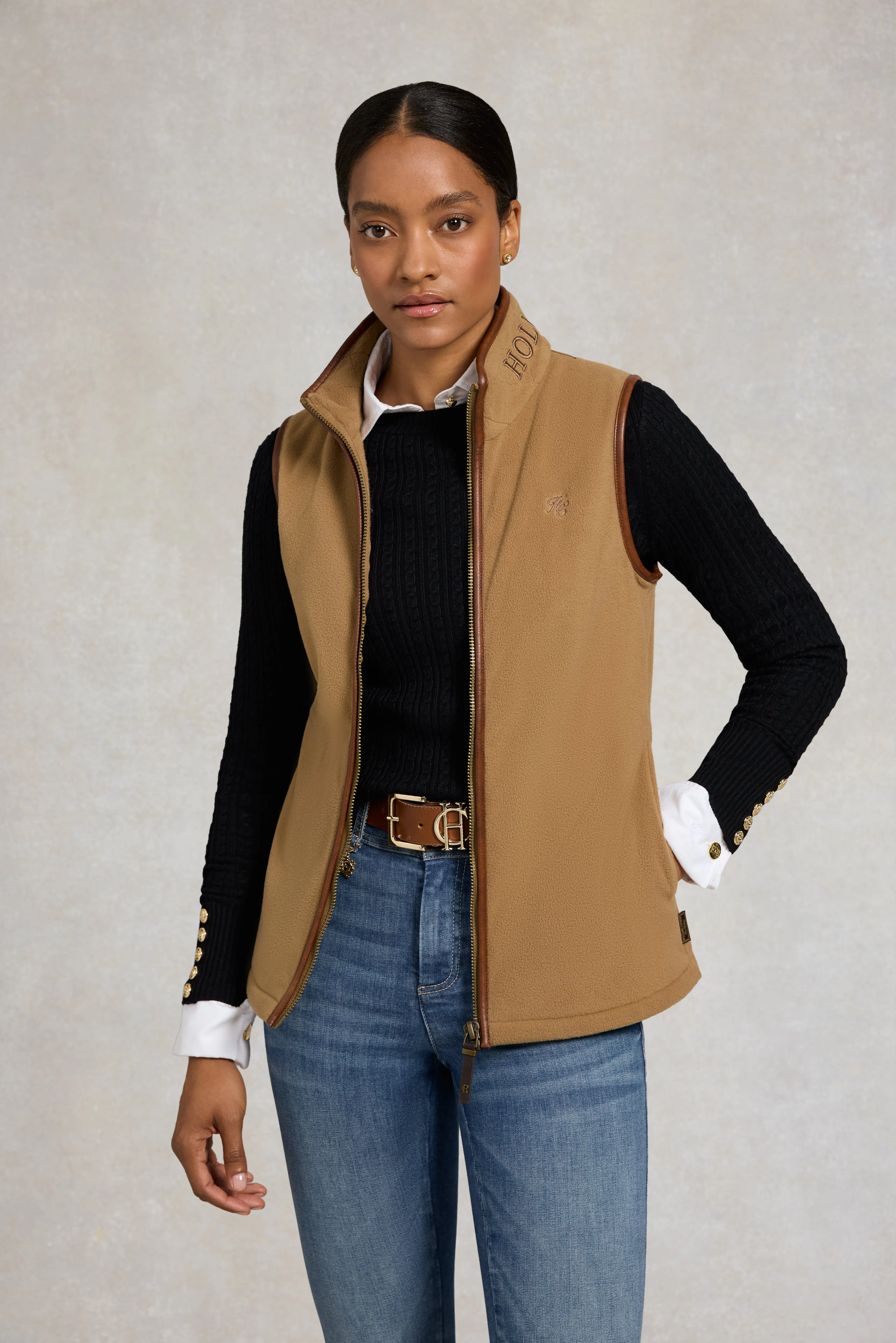 Country Fleece Gilet (Coffee) sold by Holland Cooper