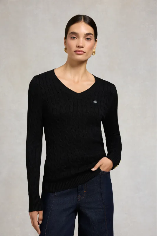 Seattle V-Neck Knit (Black) made by Holland Cooper