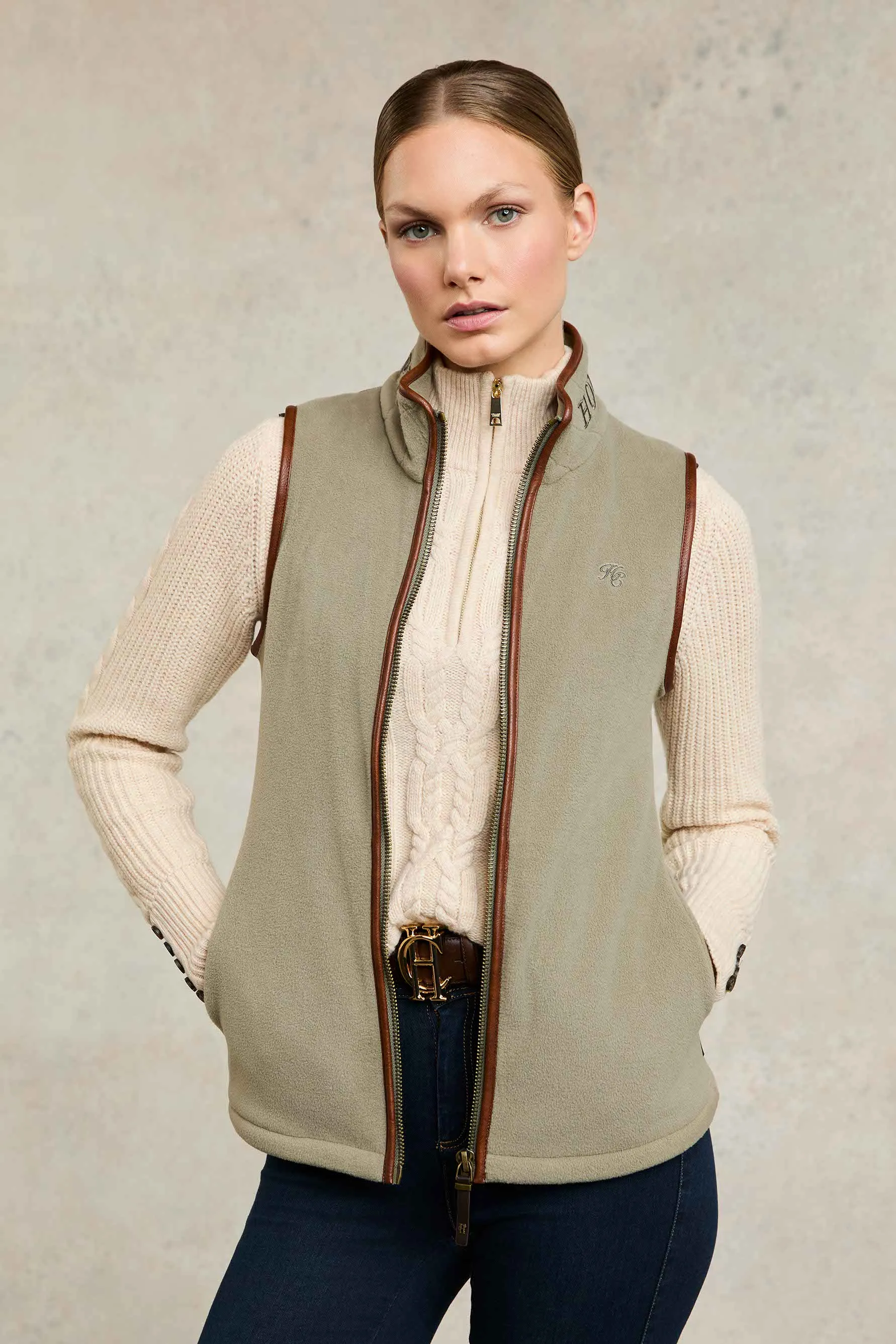 Country Fleece Gilet (Sage) sold by Holland Cooper product image thumbnail 3