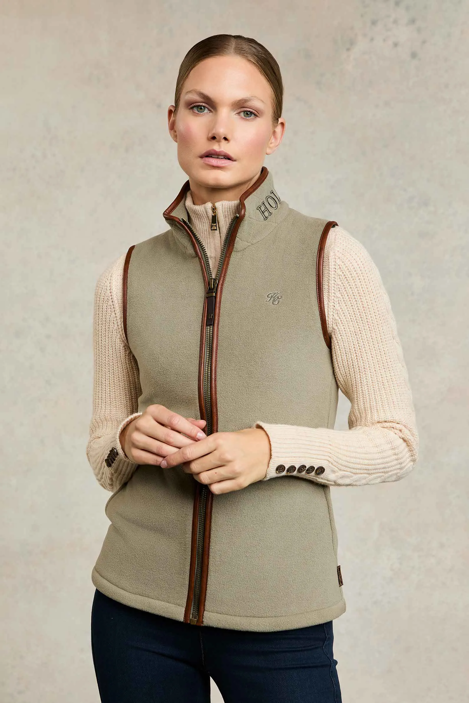 Country Fleece Gilet (Sage) sold by Holland Cooper