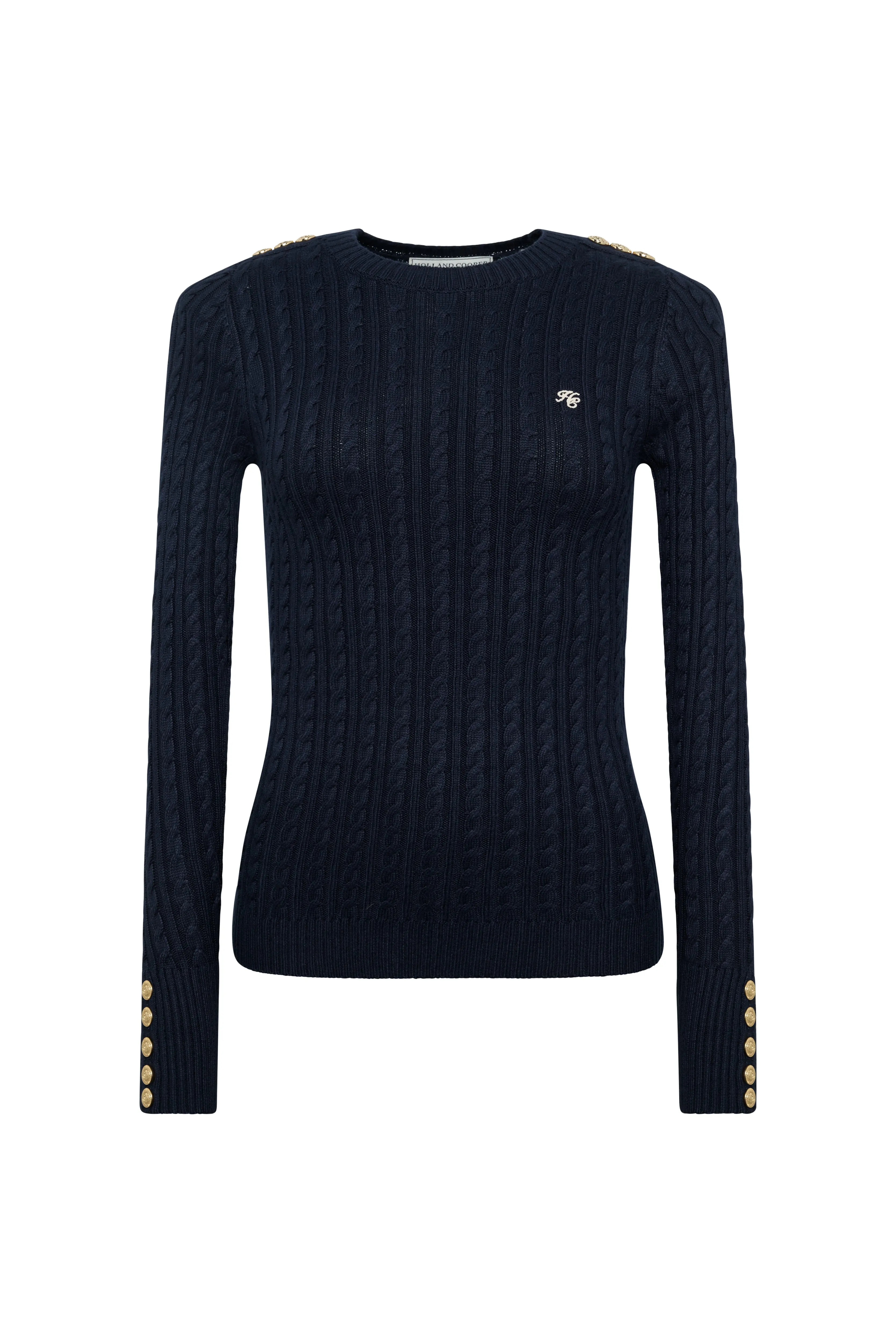 Seattle Cable Crew Knit (Ink Navy) sold by Holland Cooper product image thumbnail 5