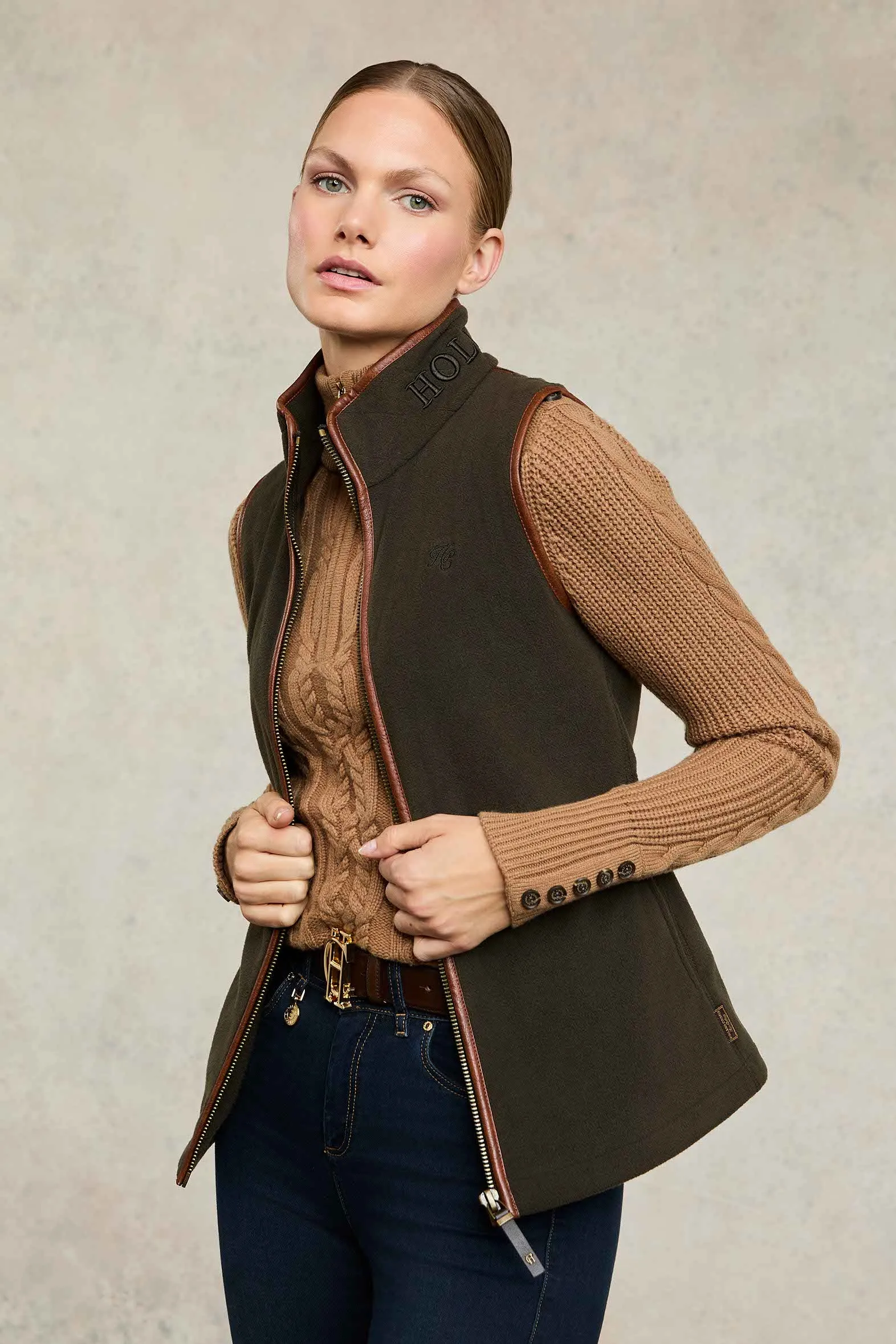 Country Fleece Gilet (Khaki) sold by Holland Cooper product image thumbnail 2