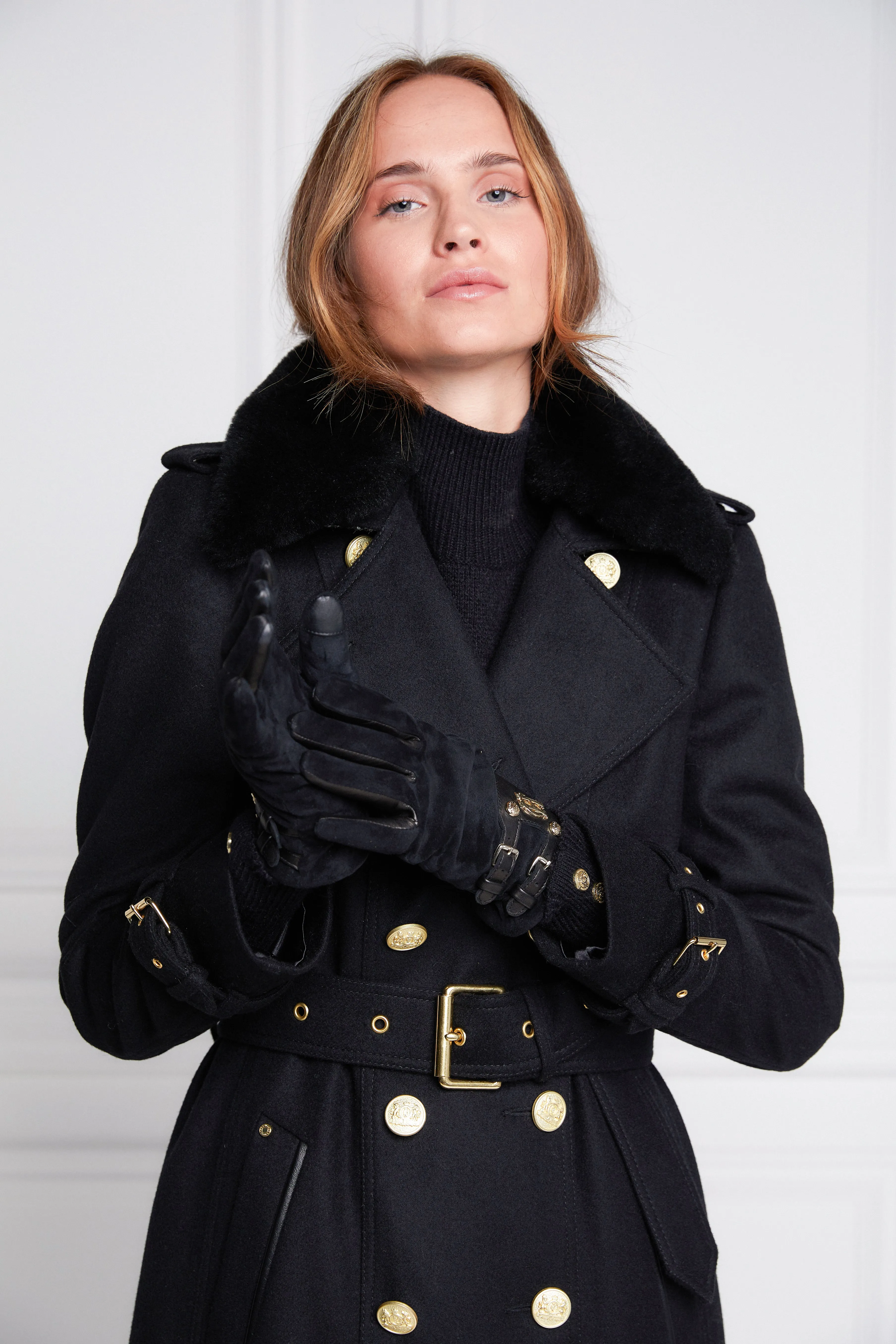 Marlborough Shearling Trench Coat (Soft Black) sold by Holland Cooper product image thumbnail 3