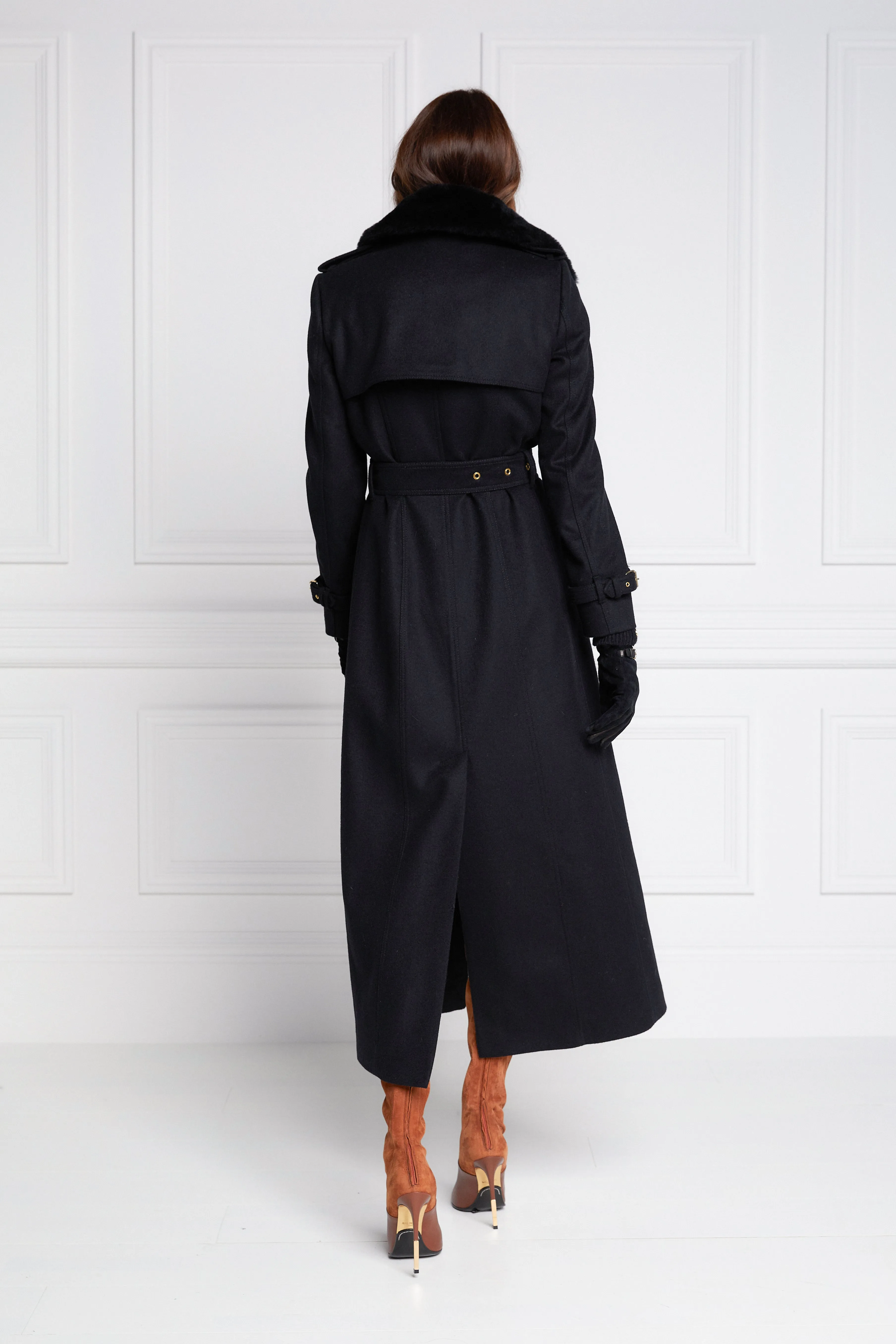 Marlborough Shearling Trench Coat (Soft Black) sold by Holland Cooper product image thumbnail 2