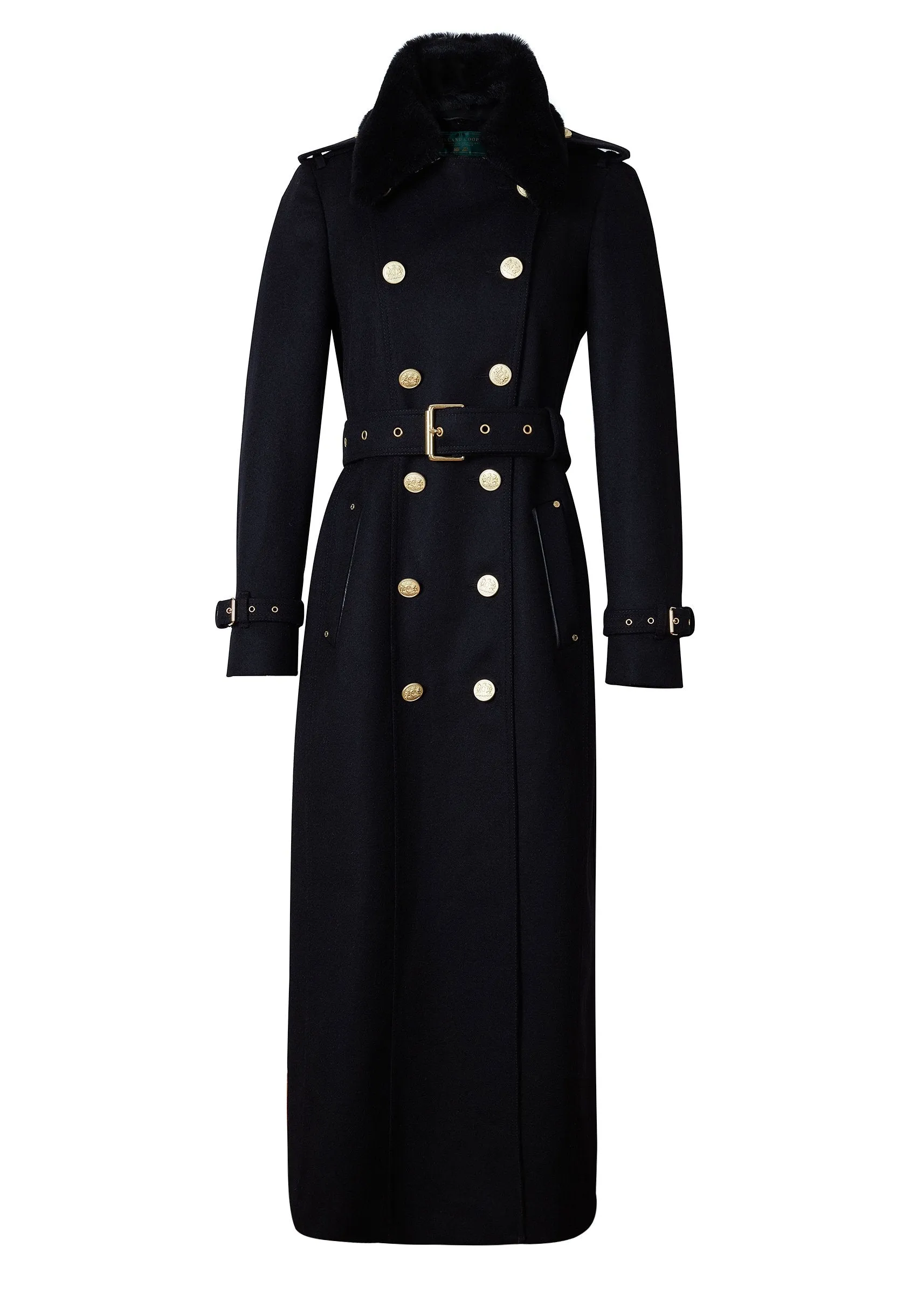 Marlborough Shearling Trench Coat (Soft Black) sold by Holland Cooper product image thumbnail 4
