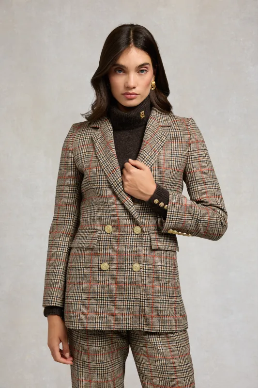 Double Breasted Blazer (Orange Windsor) made by Holland Cooper