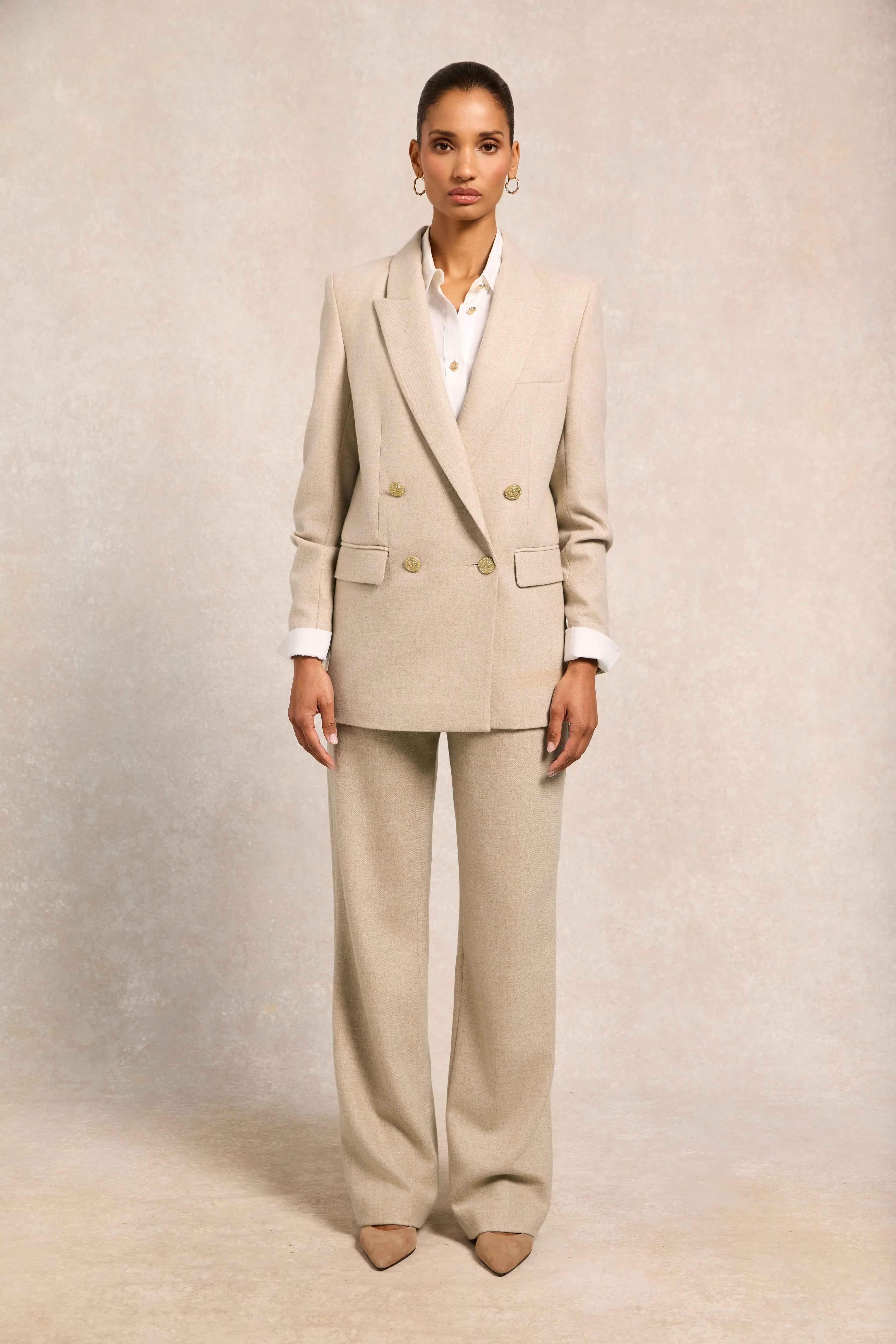 High Waisted Straight Trouser (Oatmeal) sold by Holland Cooper product image thumbnail 3