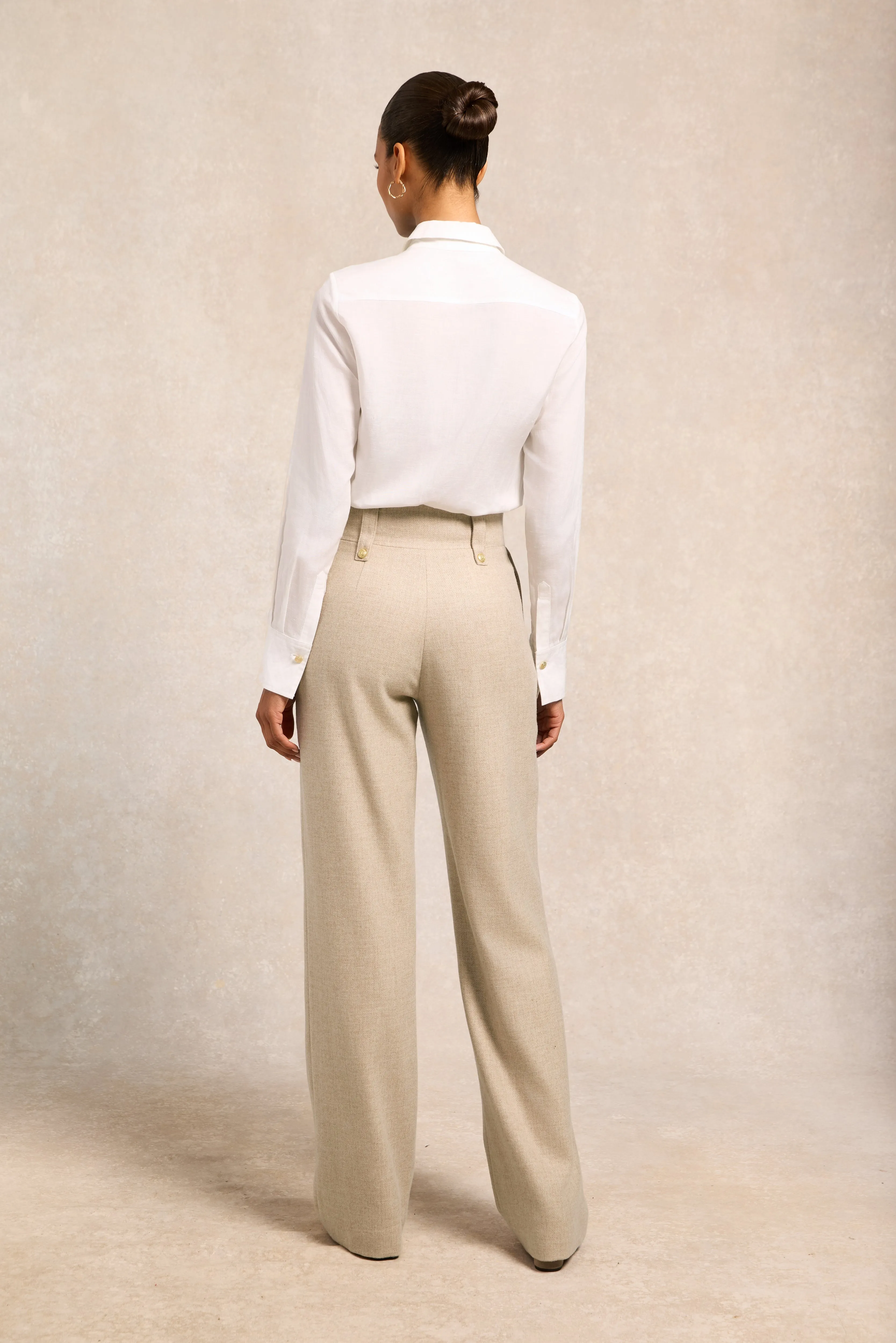 High Waisted Straight Trouser (Oatmeal) sold by Holland Cooper product image thumbnail 2